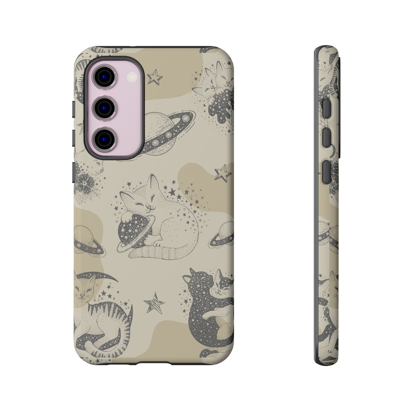 Floating Cosmic Cat Comfort Phone Case | iPhone 15 Plus/ Pro, 14, 13, 12| Google Pixel 7, Pro, 5| Samsung Galaxy S23 All Major Phone Models