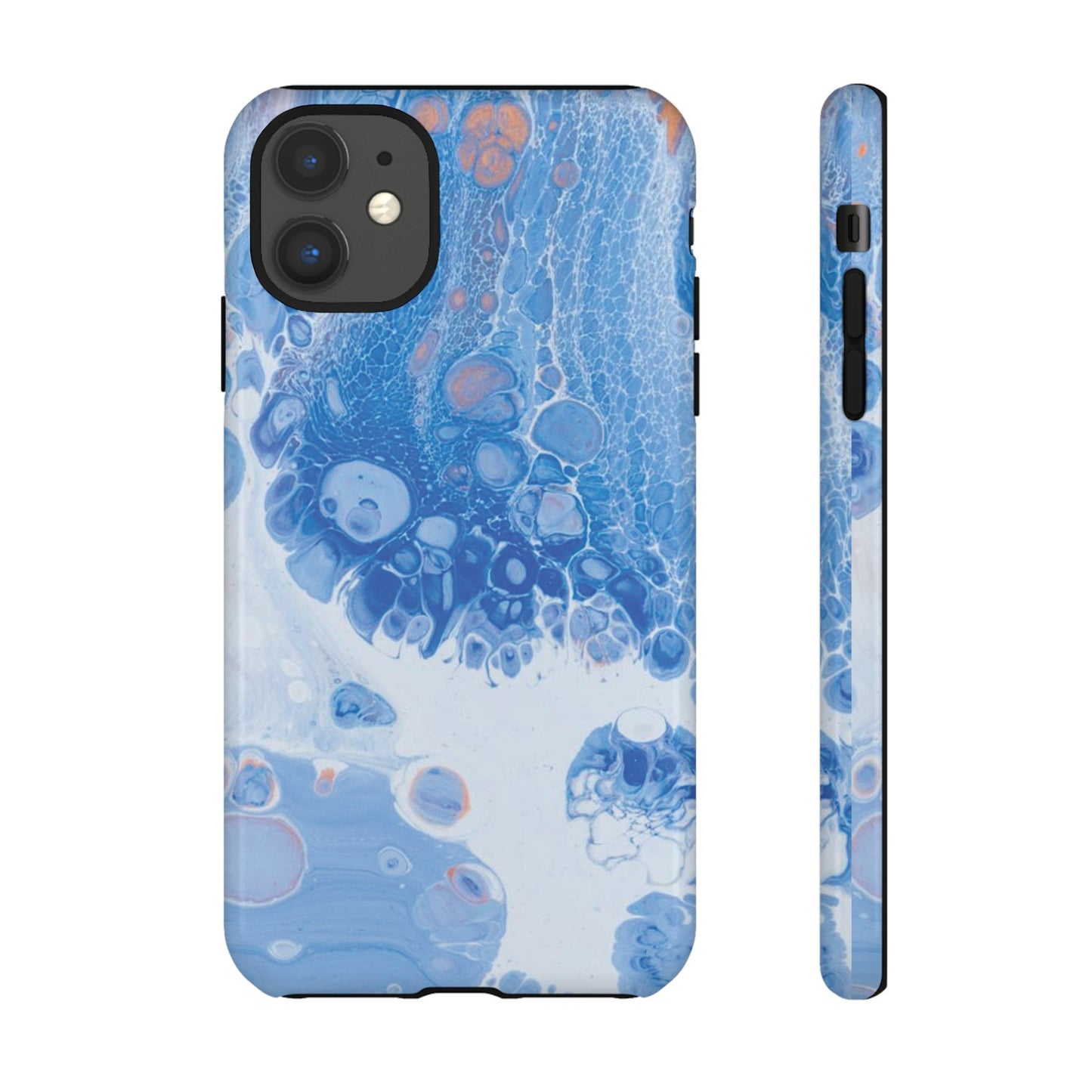 Blue and White Resin Inspired Phone Case |iPhone 15 Plus/ Pro, 14, 13, 12| Google Pixel 7, Pro, 5| Samsung Galaxy S23 All Major Phone Models