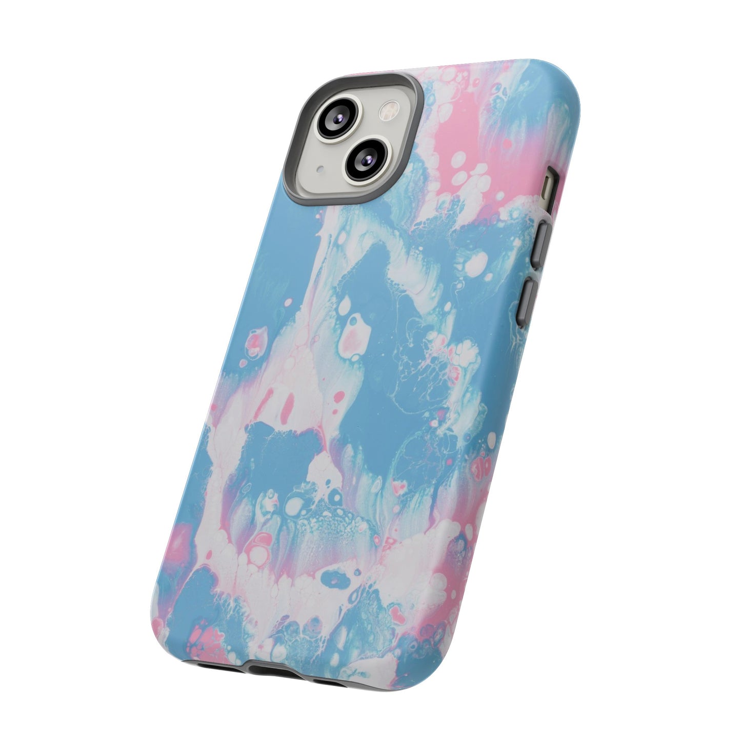 Baby Pink & Blue Resin Inspired Phone Case |iPhone 15 Plus/ Pro, 14, 13, 12|Google Pixel 7, Pro, 5|Samsung Galaxy S23 All Major Phone Models