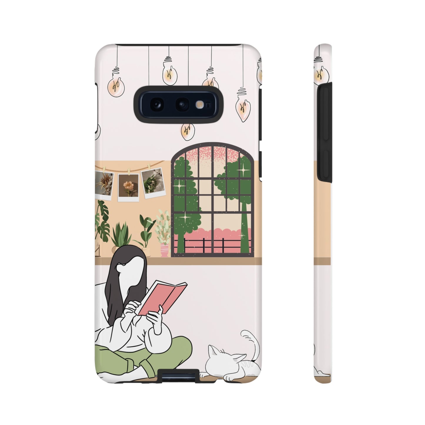 Girl and Cat Wallpaper Phone Case | iPhone 15 Plus/ Pro, 14, 13, 12| Google Pixel 7, Pro, 5| Samsung Galaxy S23 All Major Phone Models