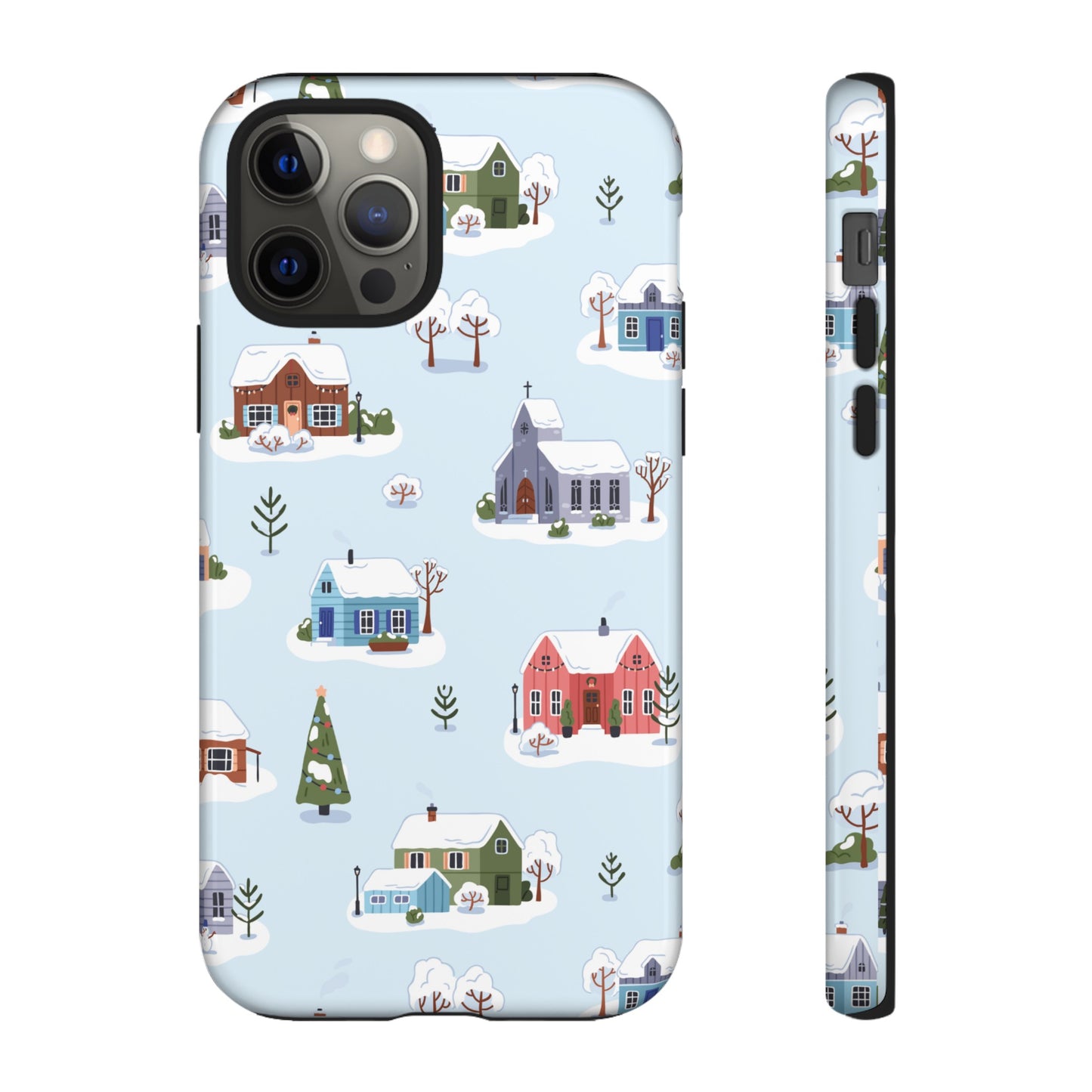 Snowy Merry Christmas Wallpaper Phone Case | iPhone 15 Plus/ Pro, 14, 13, 12| Google Pixel 7, Pro, 5| Samsung Galaxy S23 All Major Phone Models