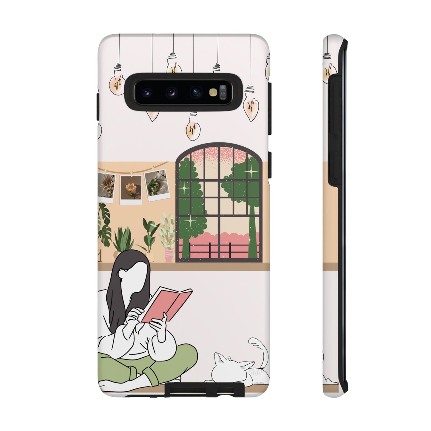 Girl and Cat Wallpaper Phone Case | iPhone 15 Plus/ Pro, 14, 13, 12| Google Pixel 7, Pro, 5| Samsung Galaxy S23 All Major Phone Models