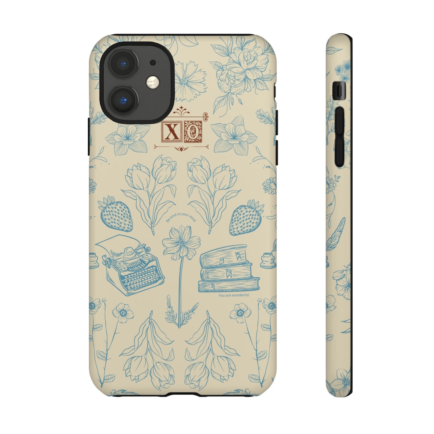 Typewriter Among The Flowers Phone Case | iPhone 15 Plus/ Pro, 14, 13, 12| Google Pixel 7, Pro, 5| Samsung Galaxy S23 All Major Phone Models