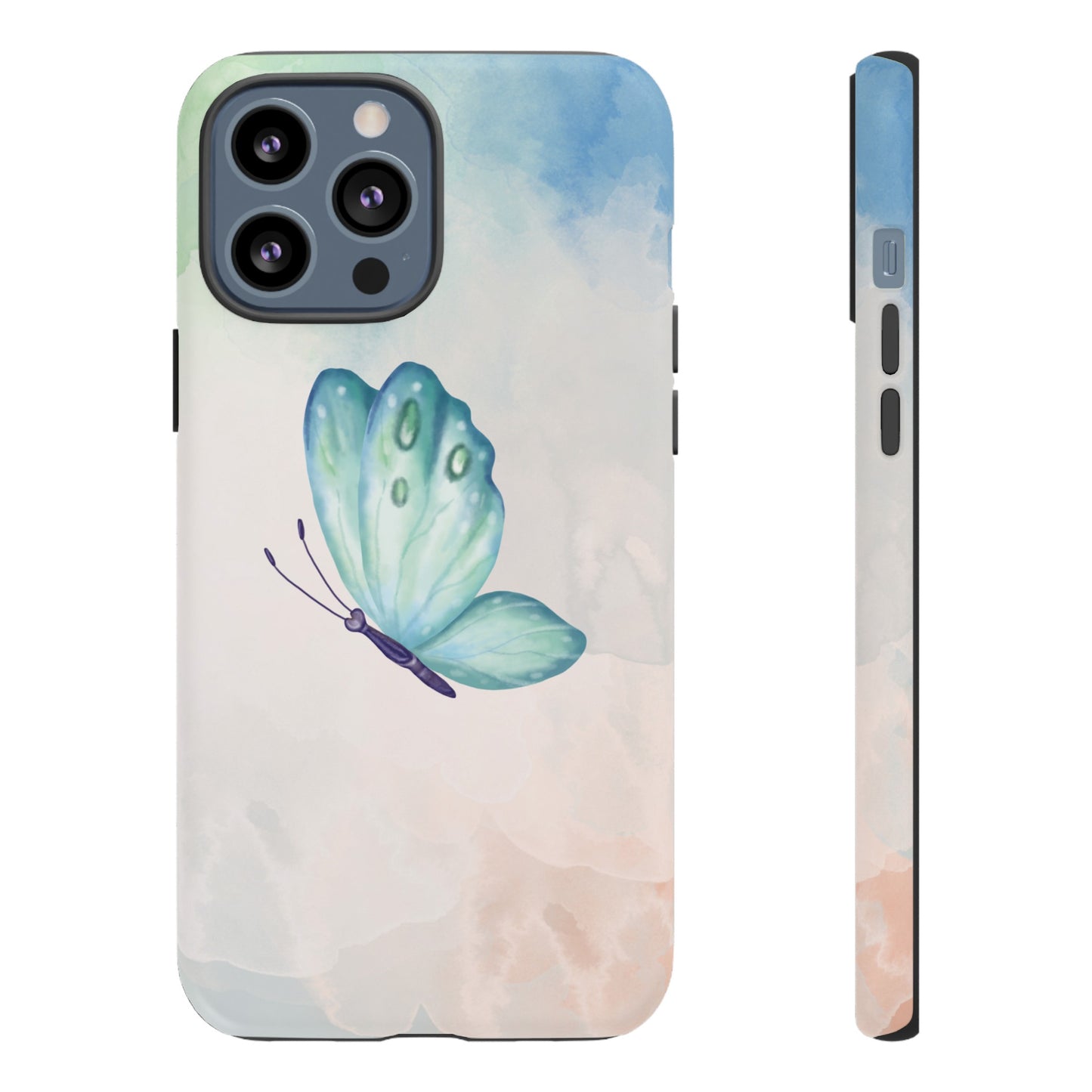 Blue Butterfly Wallpaper Phone Case  | iPhone 15 Plus/ Pro, 14, 13, 12| Google Pixel 7, Pro, 5| Samsung Galaxy S23 All Major Phone Models