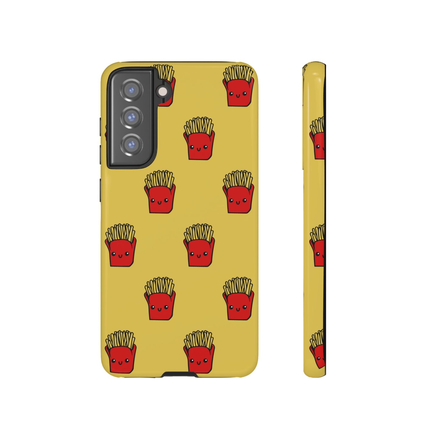 Smiling Fries Wallpaper Phone Case | iPhone 15 Plus/ Pro, 14, 13, 12| Google Pixel 7, Pro, 5| Samsung Galaxy S23 All Major Phone Models