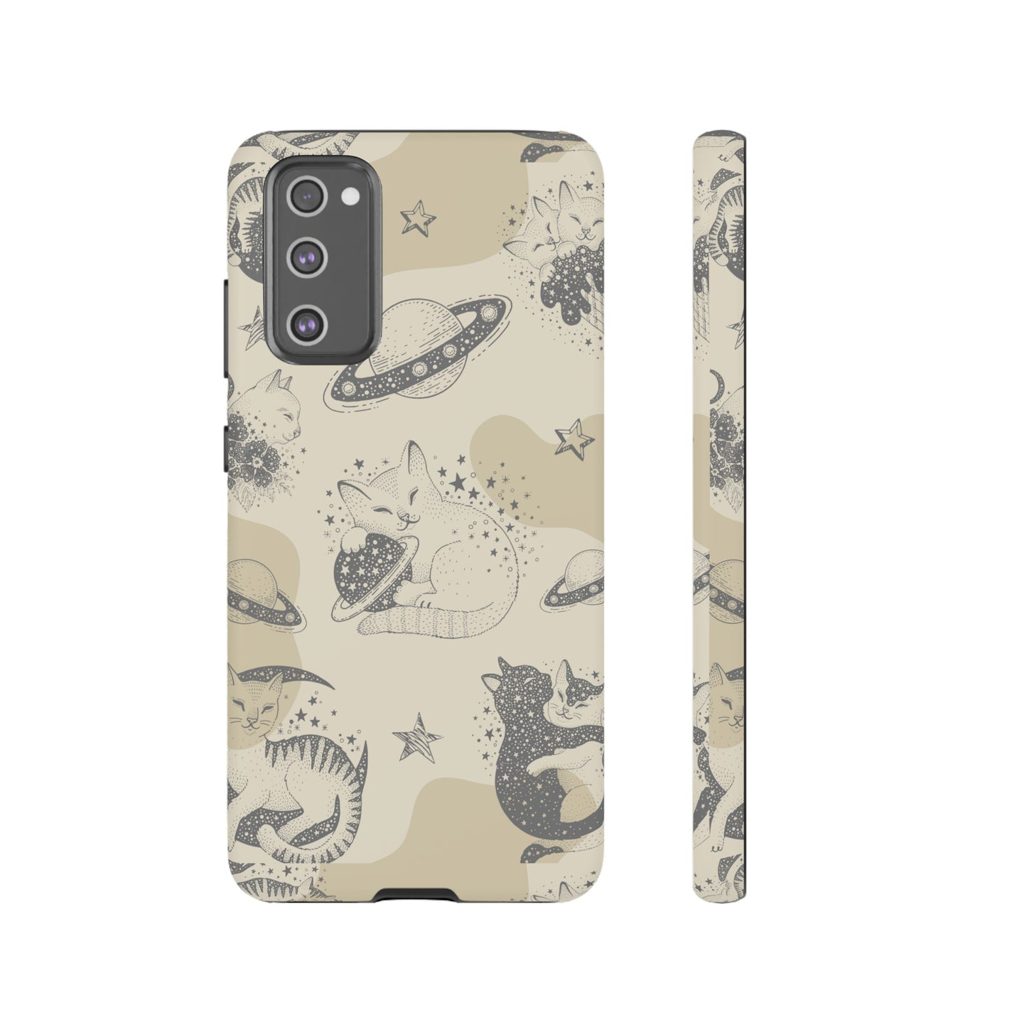 Floating Cosmic Cat Comfort Phone Case | iPhone 15 Plus/ Pro, 14, 13, 12| Google Pixel 7, Pro, 5| Samsung Galaxy S23 All Major Phone Models