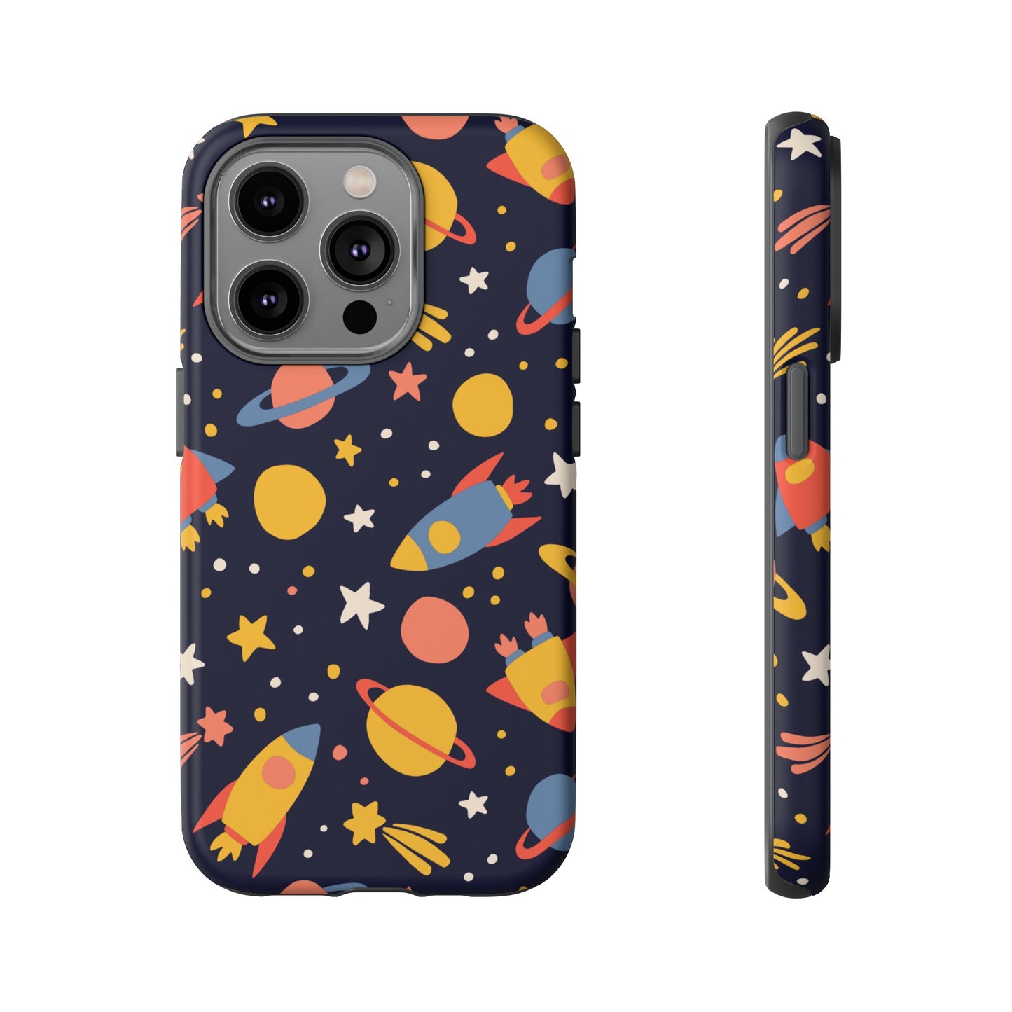 Cartoon Space Wallpaper Phone Case | iPhone 15 Plus/ Pro, 14, 13, 12| Google Pixel 7, Pro, 5| Samsung Galaxy S23 All Major Phone Models