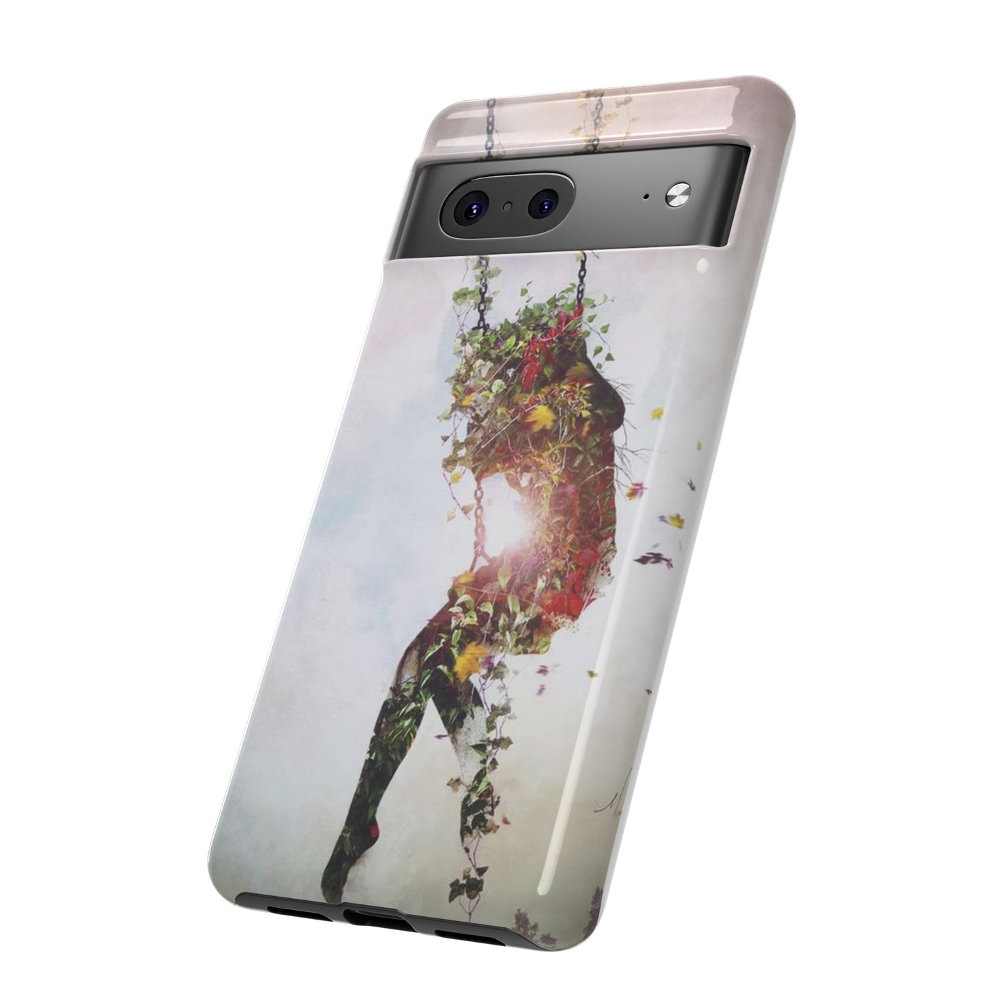 Flower Swing Girl Wallpaper Phone Case | iPhone 15 Plus/ Pro, 14, 13, 12| Google Pixel 7, Pro, 5| Samsung Galaxy S23 All Major Phone Models