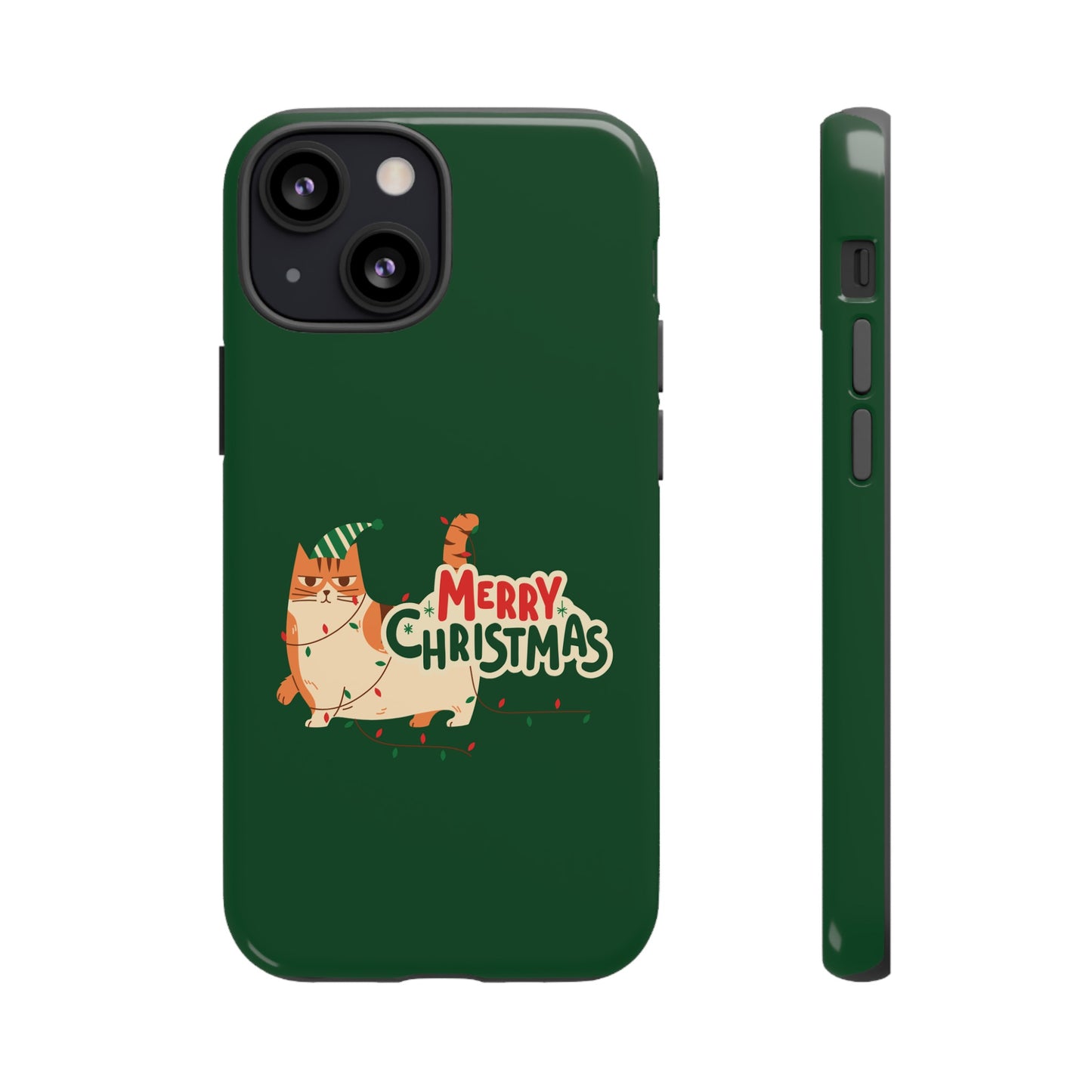 Cat Merry Christmas Phone Case | iPhone 15 Plus/ Pro, 14, 13, 12| Google Pixel 7, Pro, 5| Samsung Galaxy S23 All Major Phone Models