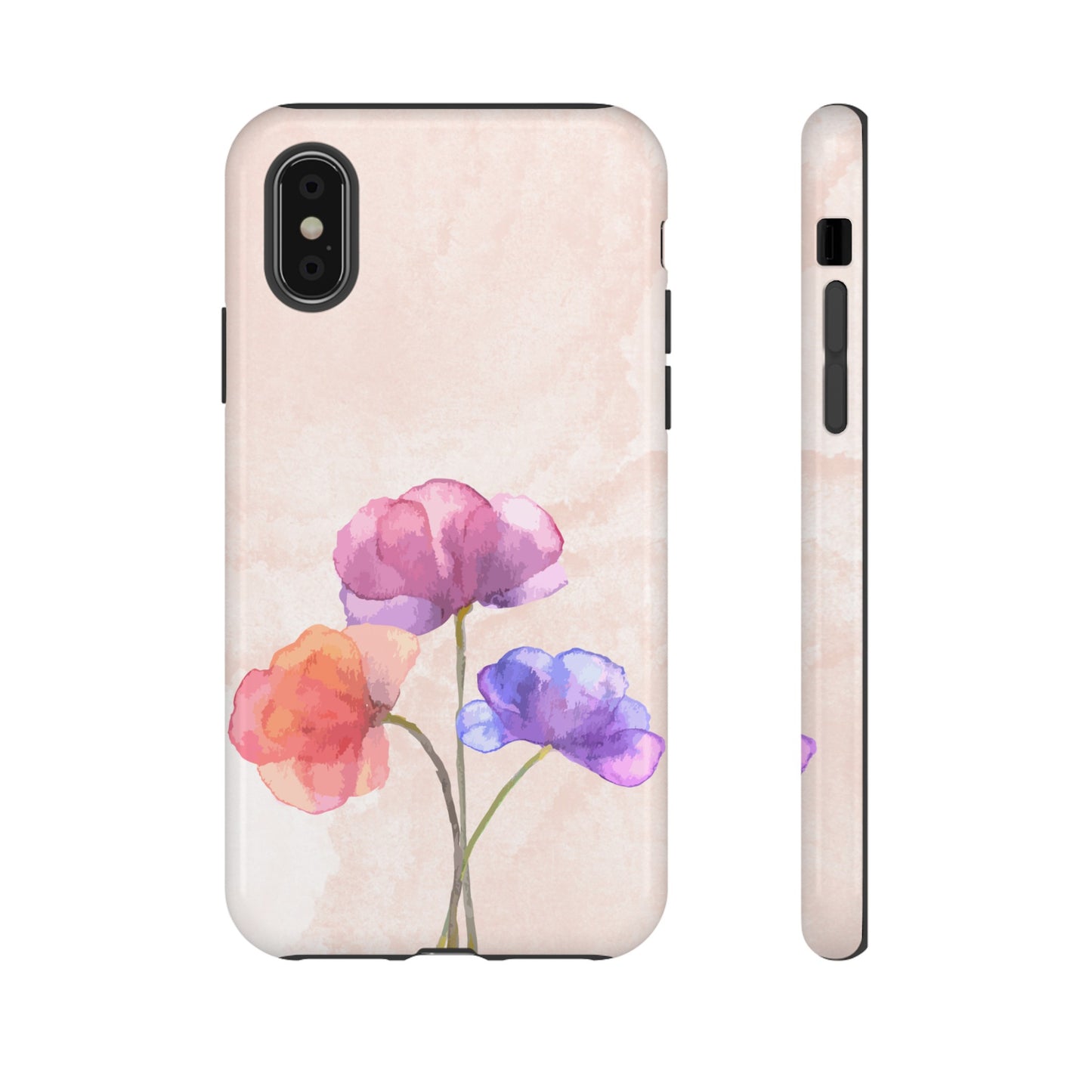 Three Flowers Wallpaper Phone Case | iPhone 15 Plus/ Pro, 14, 13, 12| Google Pixel 7, Pro, 5| Samsung Galaxy S23 All Major Phone Models