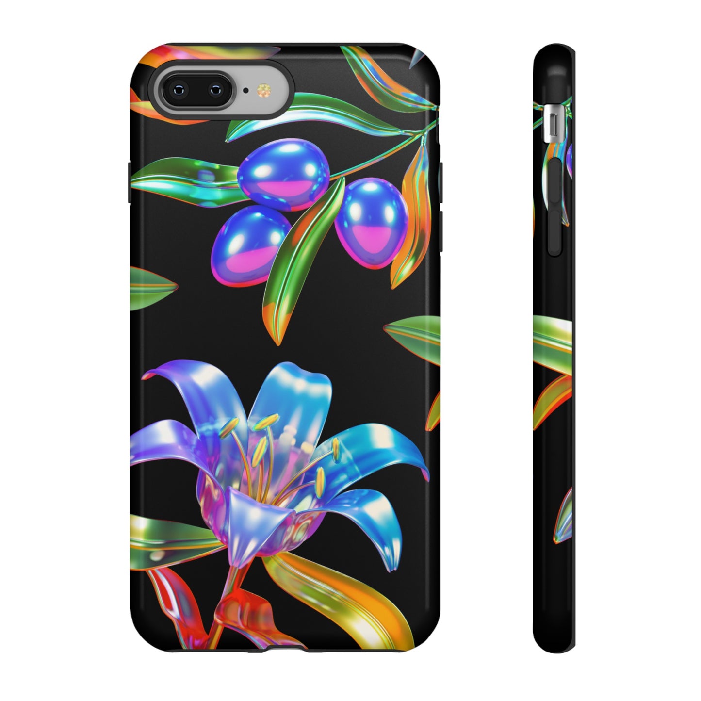 Metallic Flowers Phone Case | iPhone 15 Plus/ Pro, 14, 13, 12| Google Pixel 7, Pro, 5| Samsung Galaxy S23 All Major Phone Models