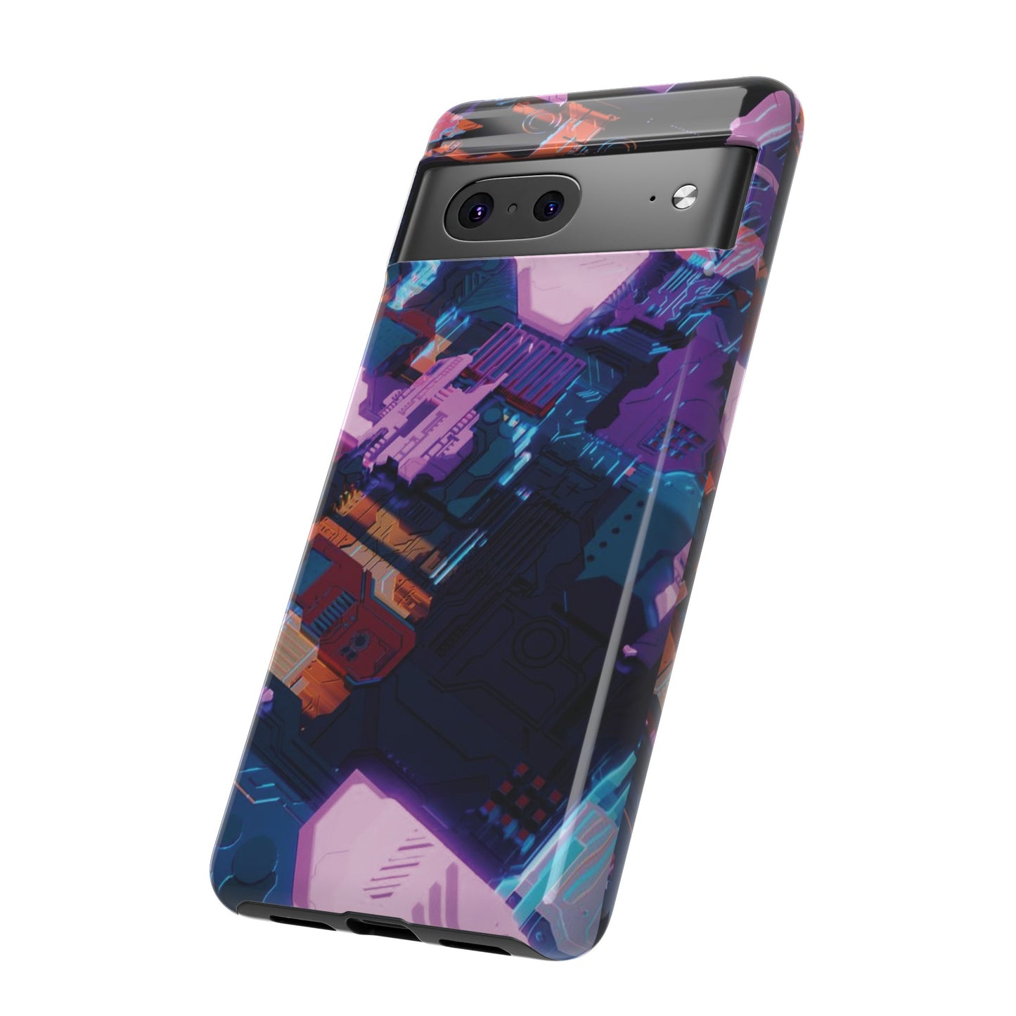 Purple Circuit Board Wallpaper Phone Case | iPhone 15 Plus/ Pro, 14, 13, 12| Google Pixel 7, Pro, 5| Samsung Galaxy S23 All Major Phone Models