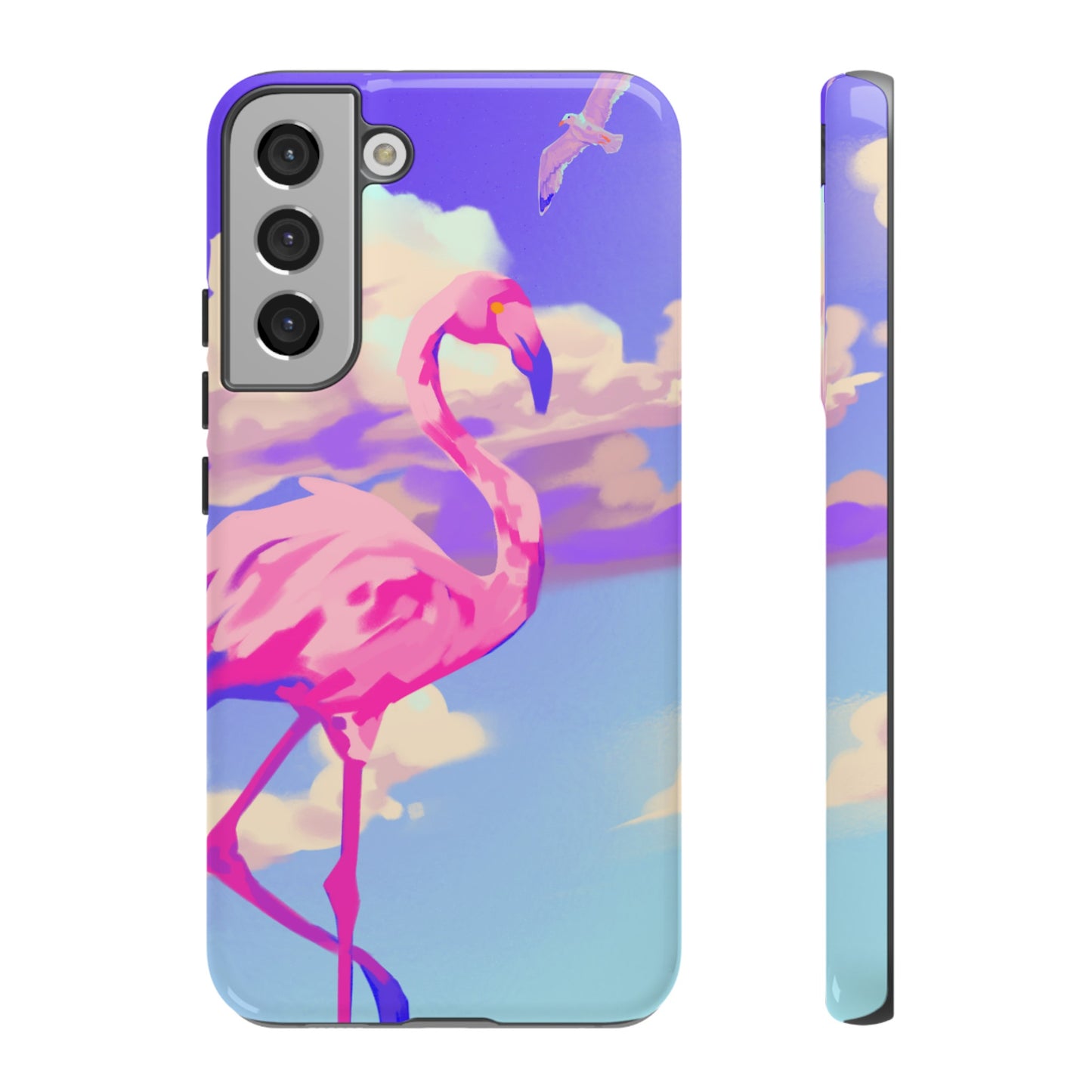 Flamingo In The Clouds Phone Case | iPhone 15 Plus/ Pro, 14, 13, 12| Google Pixel 7, Pro, 5| Samsung Galaxy S23 All Major Phone Models