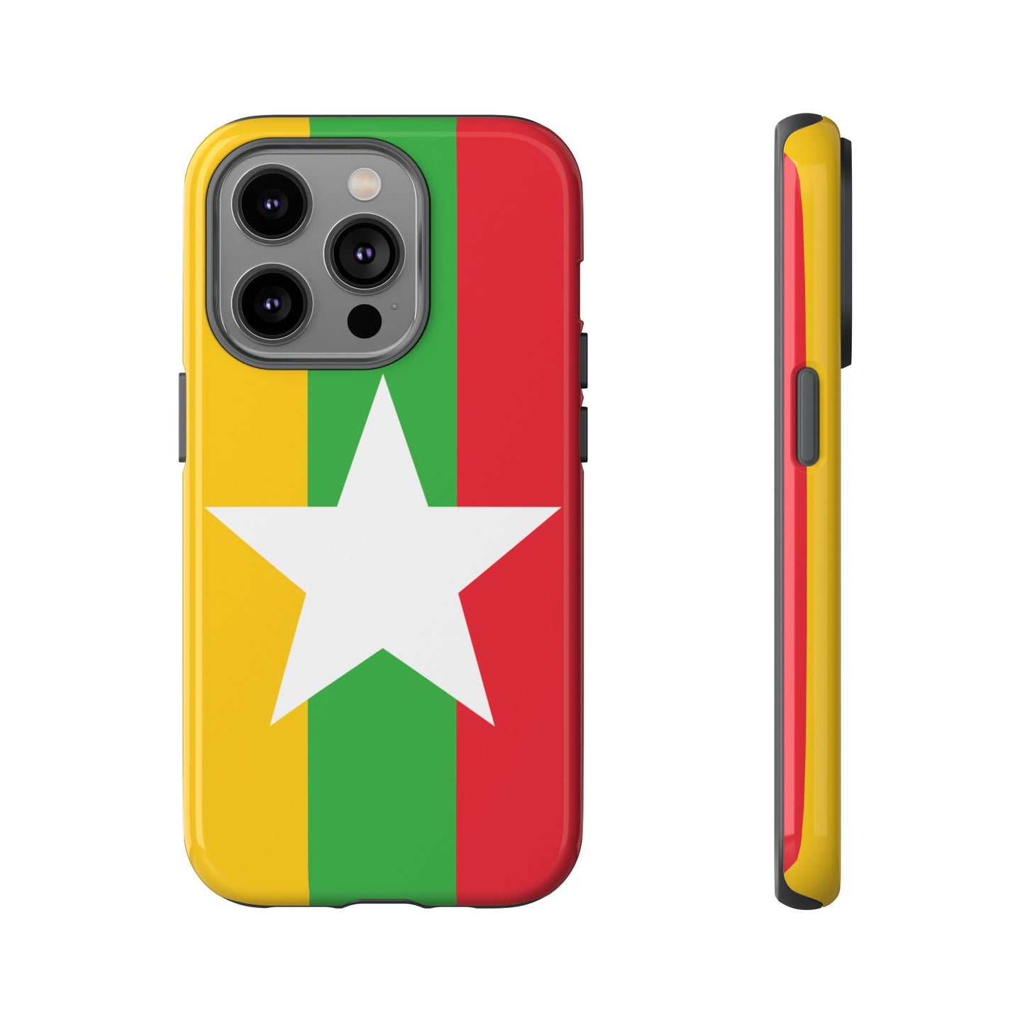 Myanmar Flag Phone Case | iPhone 15 Plus/ Pro, 14, 13, 12| Google Pixel 7, Pro, 5| Samsung Galaxy S23 All Major Phone Models