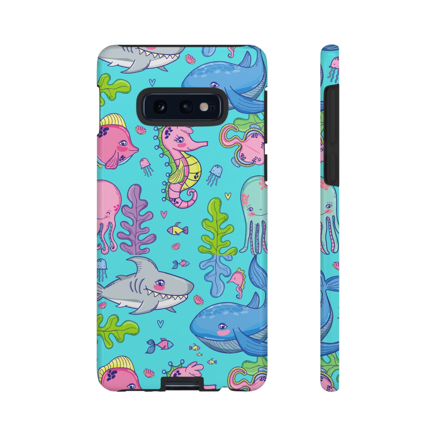 Cartoon Sea Creatures Wallpaper Phone Case | iPhone 15 Plus/ Pro, 14, 13, 12| Google Pixel 7, Pro, 5| Samsung Galaxy S23 All Major Phone Models