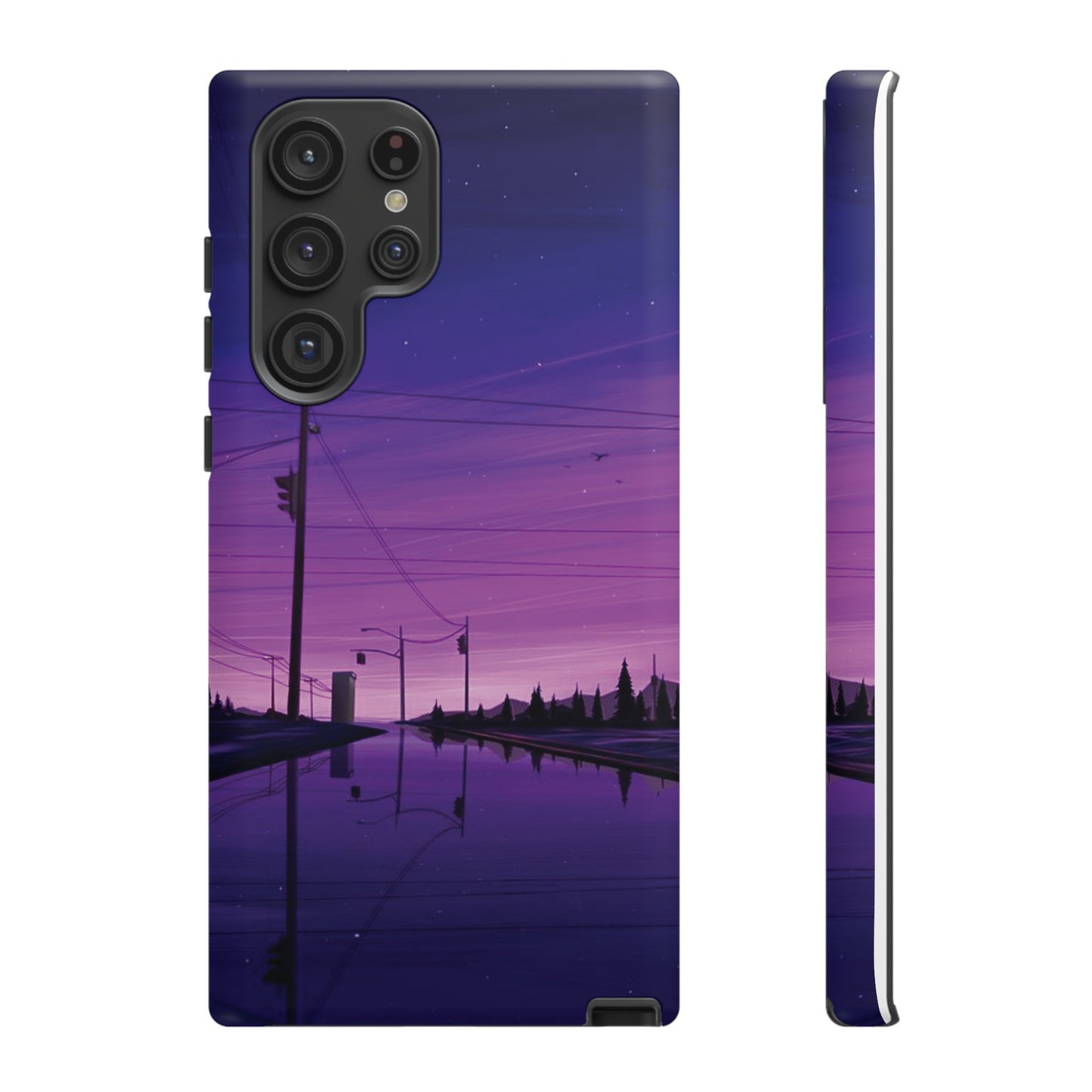 Purple Night Sky Wallpaper Phone Case | iPhone 15 Plus/ Pro, 14, 13, 12| Google Pixel 7, Pro, 5| Samsung Galaxy S23 All Major Phone Models