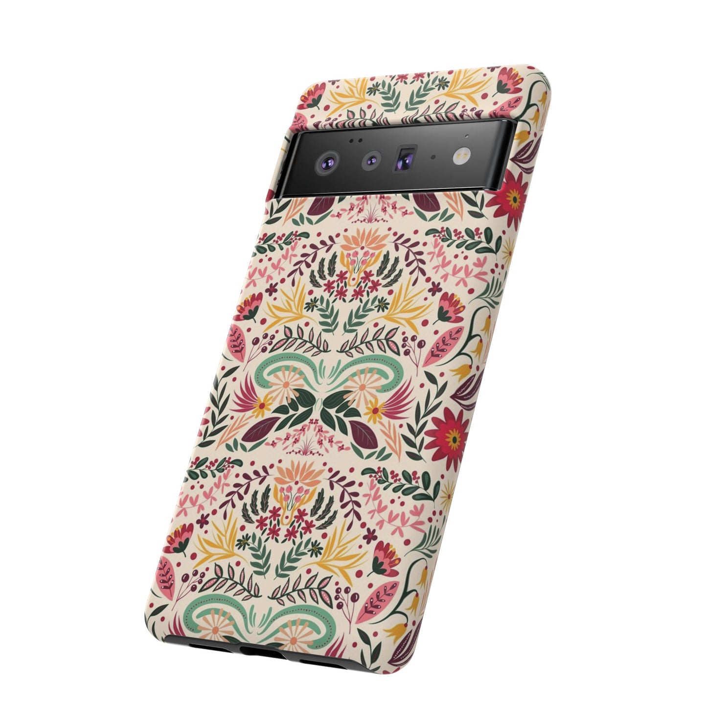 Bright Floral Wallpaper Phone Case | iPhone 15 Plus/ Pro, 14, 13, 12| Google Pixel 7, Pro, 5| Samsung Galaxy S23 All Major Phone Models