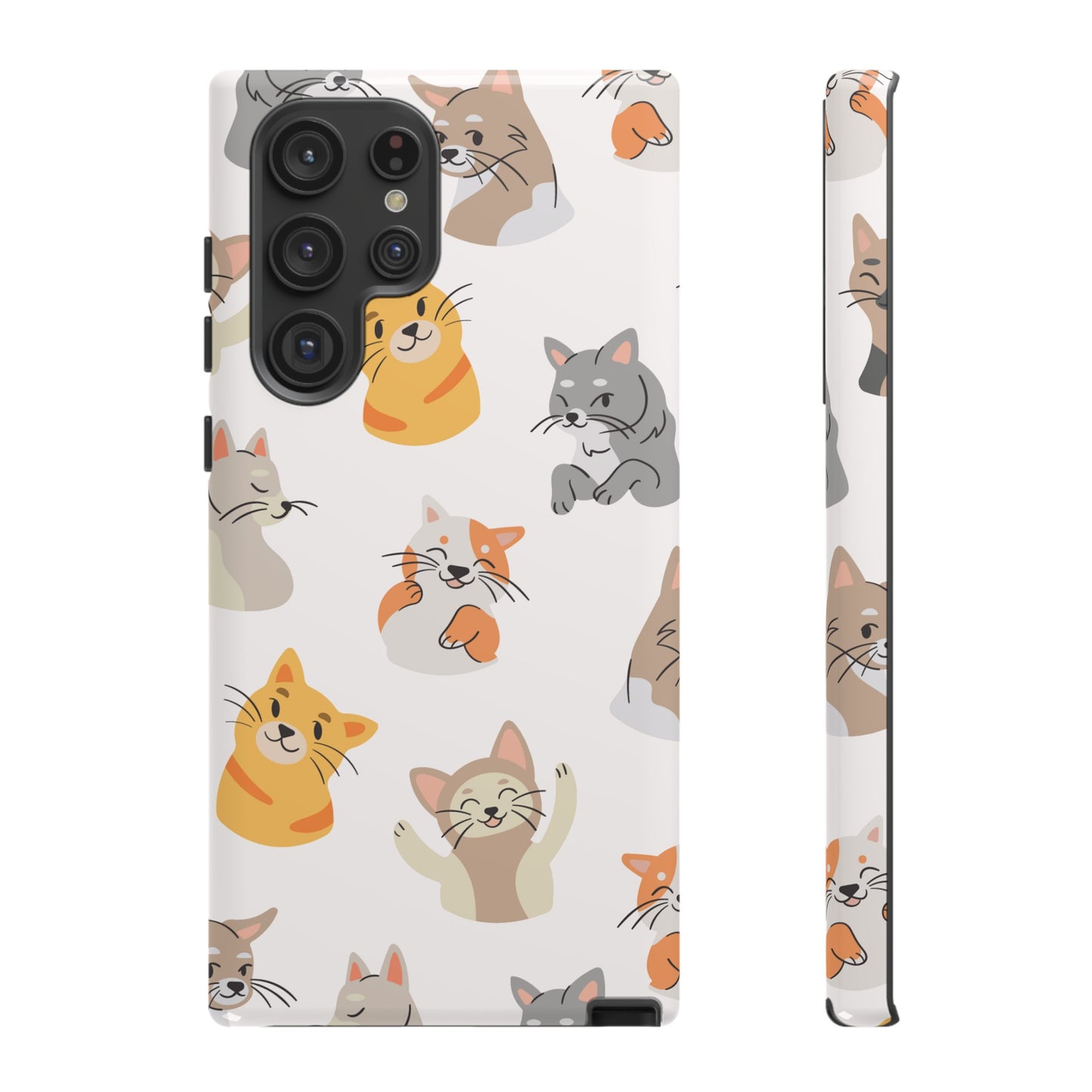 Adorable Cats Wallpaper Phone Case | iPhone 15 Plus/ Pro, 14, 13, 12| Google Pixel 7, Pro, 5| Samsung Galaxy S23 All Major Phone Models