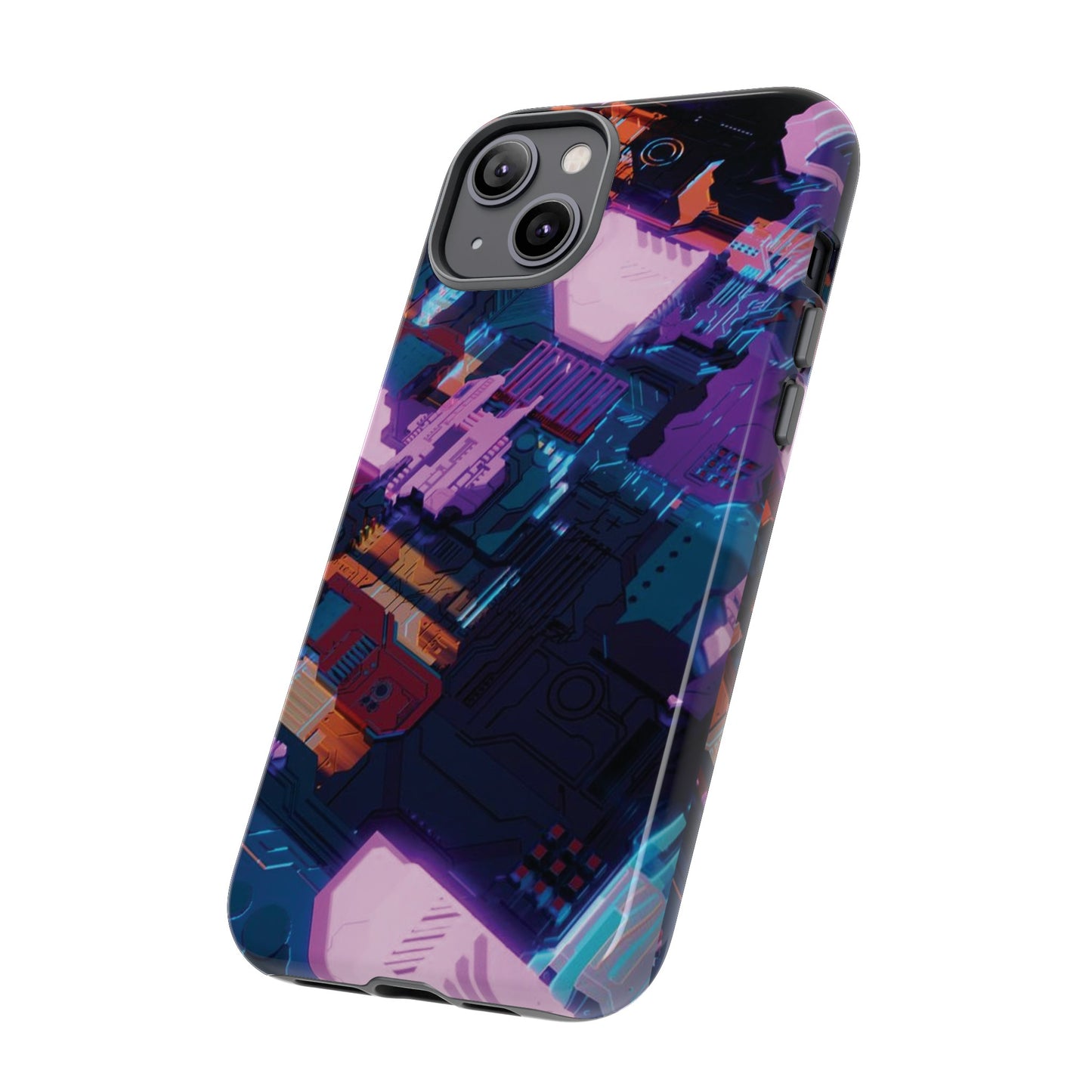 Purple Circuit Board Wallpaper Phone Case | iPhone 15 Plus/ Pro, 14, 13, 12| Google Pixel 7, Pro, 5| Samsung Galaxy S23 All Major Phone Models