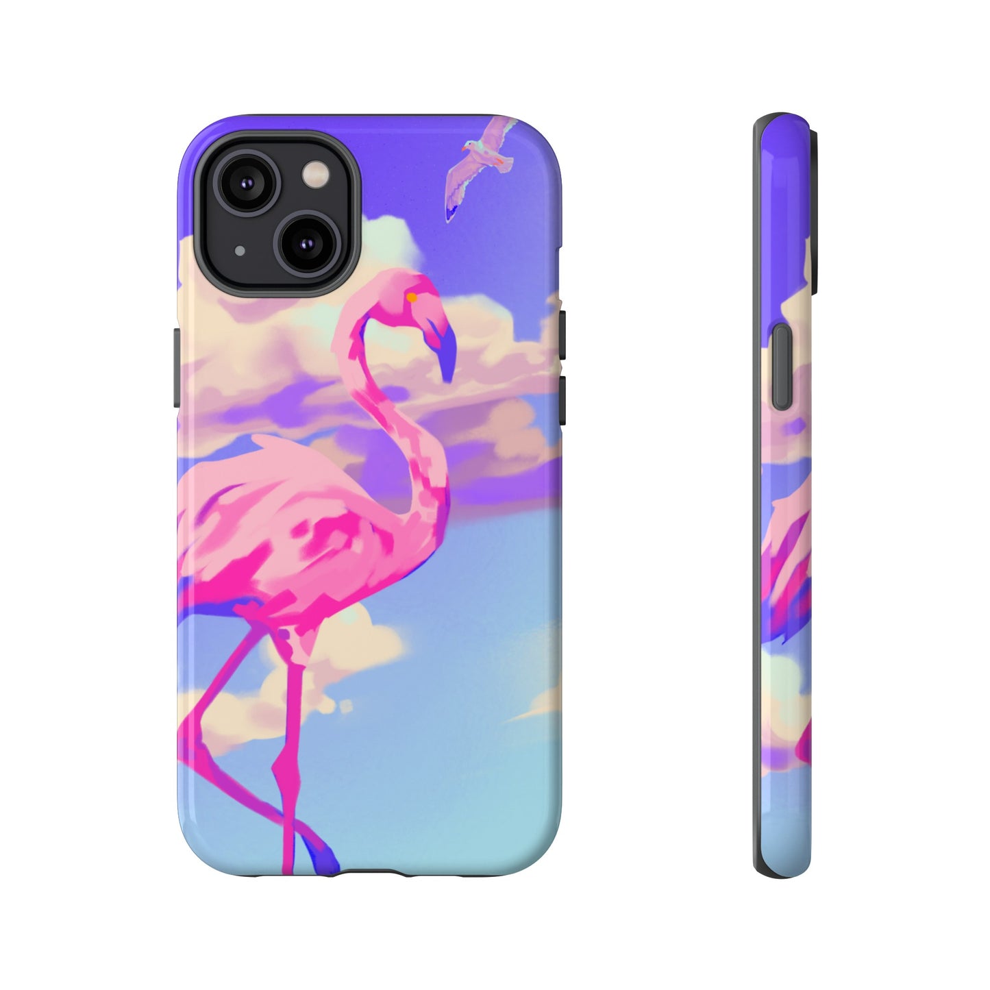 Flamingo In The Clouds Phone Case | iPhone 15 Plus/ Pro, 14, 13, 12| Google Pixel 7, Pro, 5| Samsung Galaxy S23 All Major Phone Models