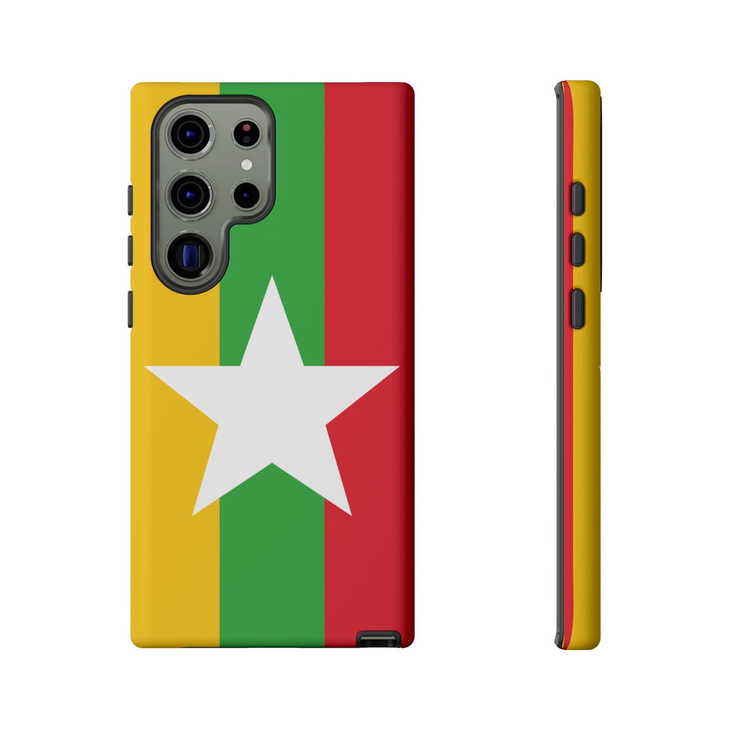 Myanmar Flag Phone Case | iPhone 15 Plus/ Pro, 14, 13, 12| Google Pixel 7, Pro, 5| Samsung Galaxy S23 All Major Phone Models