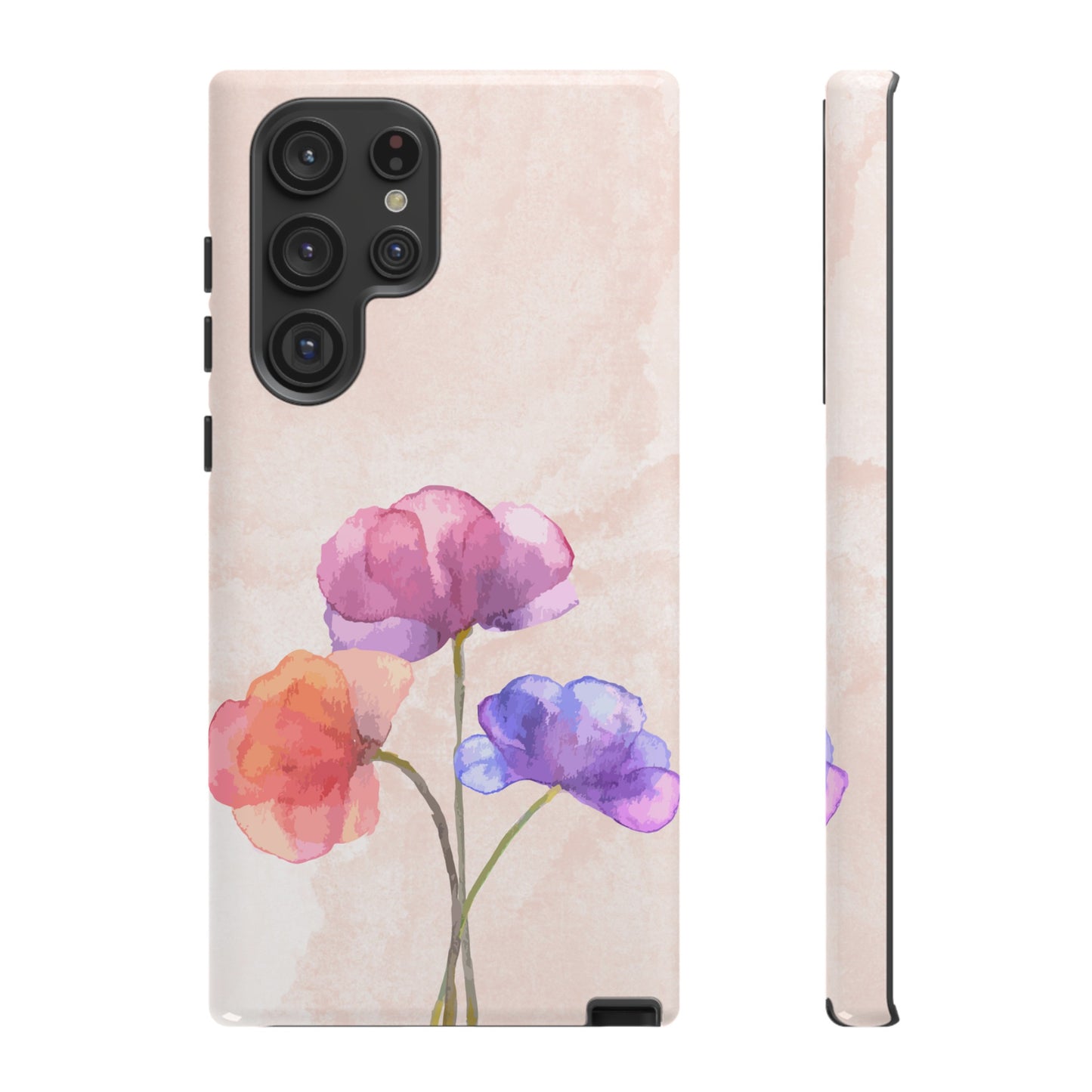 Three Flowers Wallpaper Phone Case | iPhone 15 Plus/ Pro, 14, 13, 12| Google Pixel 7, Pro, 5| Samsung Galaxy S23 All Major Phone Models