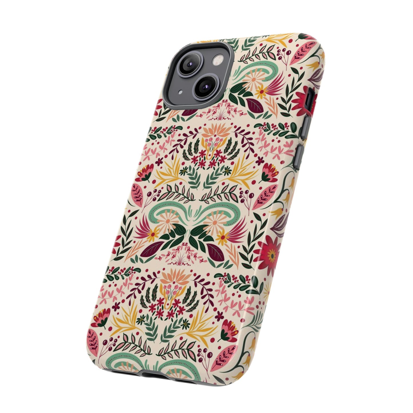 Bright Floral Wallpaper Phone Case | iPhone 15 Plus/ Pro, 14, 13, 12| Google Pixel 7, Pro, 5| Samsung Galaxy S23 All Major Phone Models