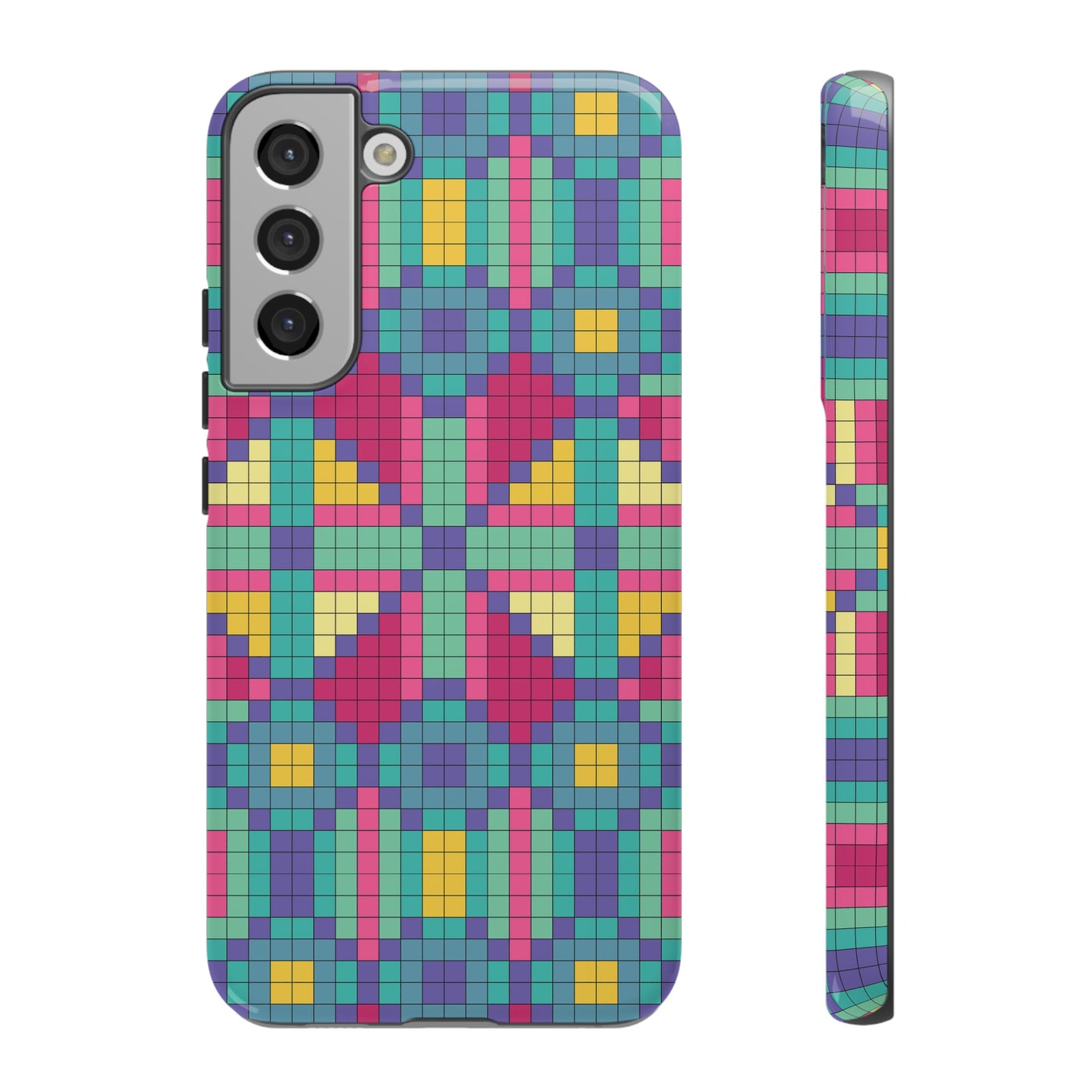 Block Geometric Wallpaper Phone Case | iPhone 15 Plus/ Pro, 14, 13, 12| Google Pixel 7, Pro, 5| Samsung Galaxy S23 All Major Phone Models