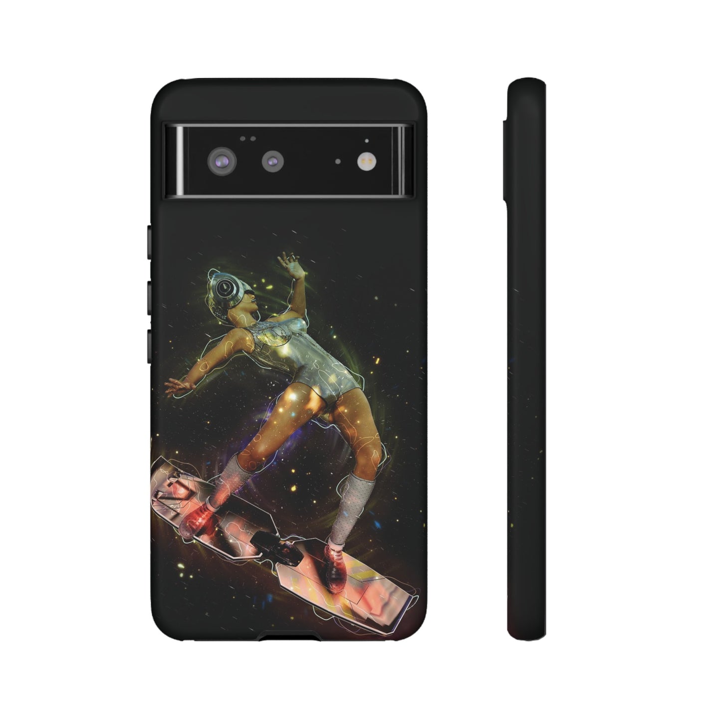 Sci-Fi Skateboard Wallpaper Phone Case | iPhone 15 Plus/ Pro, 14, 13, 12| Google Pixel 7, Pro, 5| Samsung Galaxy S23 All Major Phone Models