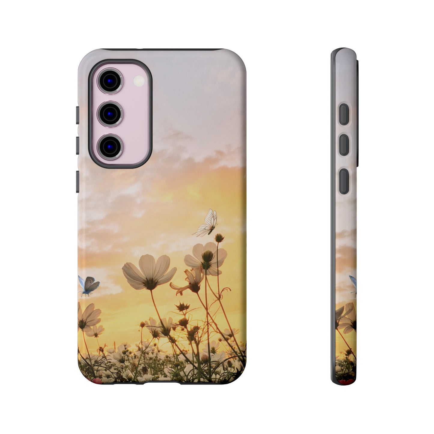 Flowers At Sunset Wallpaper Phone Case | iPhone 15 Plus/ Pro, 14, 13, 12| Google Pixel 7, Pro, 5| Samsung Galaxy S23 All Major Phone Models