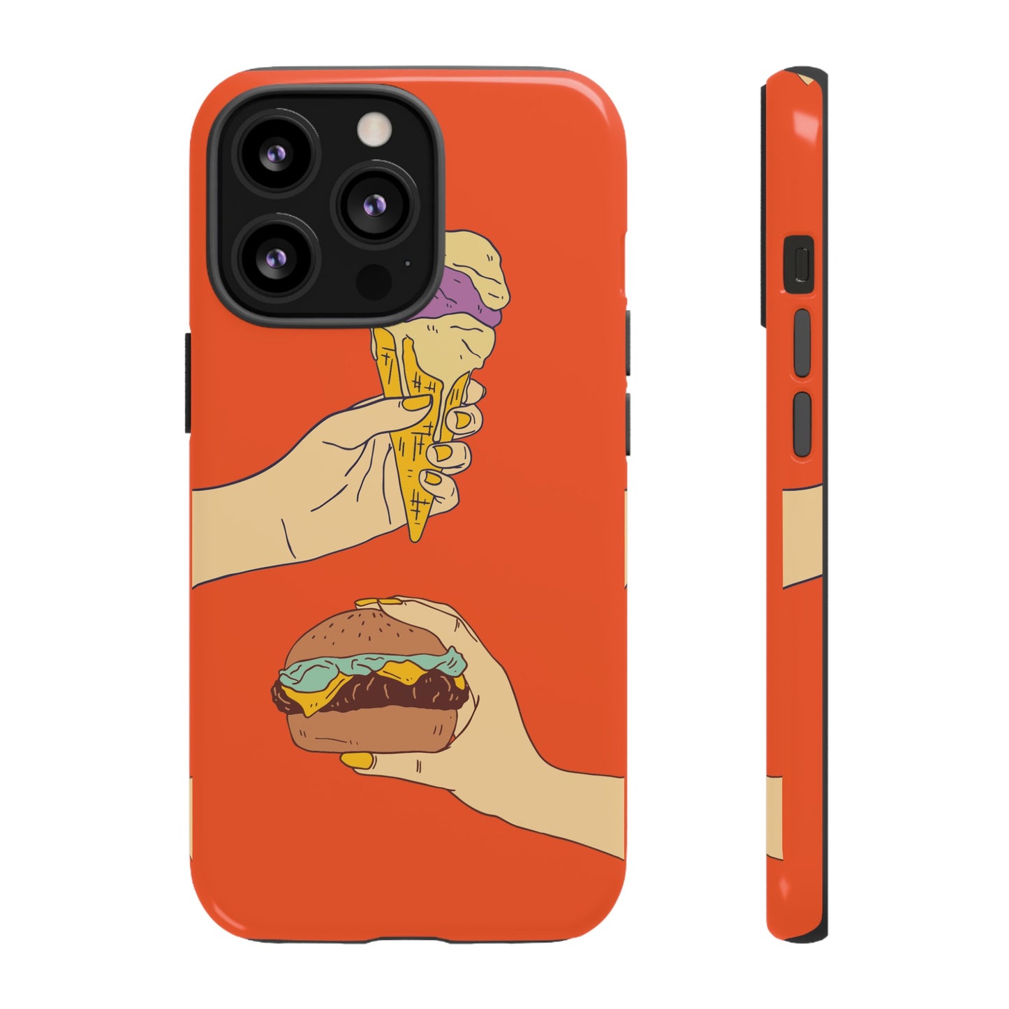 IceCream Or Hamburger? Phone Case | iPhone 15 Plus/ Pro, 14, 13, 12| Google Pixel 7, Pro, 5| Samsung Galaxy S23 All Major Phone Models