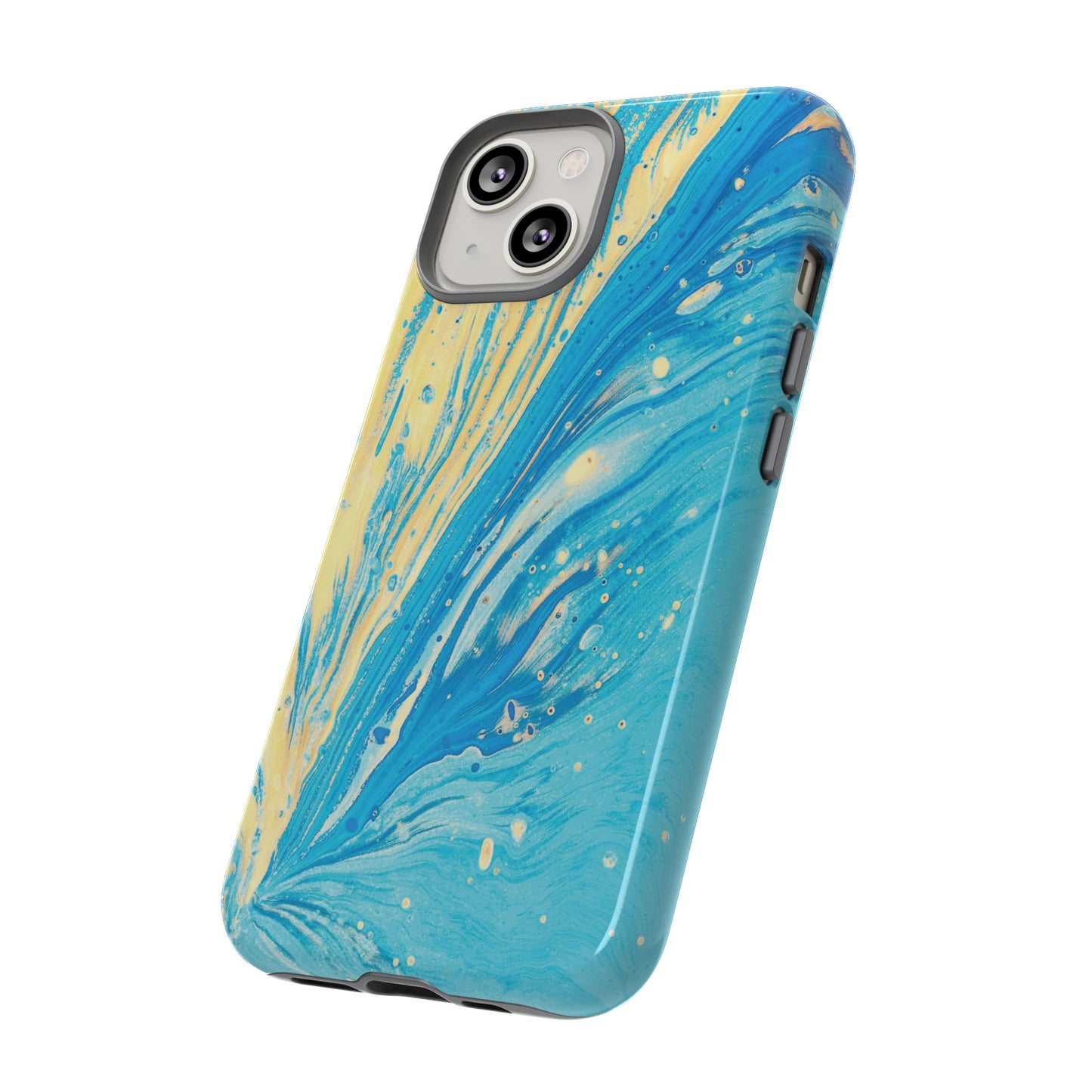 Fan of Yellow & Blue Paint Phone Case | iPhone 15 Plus/ Pro, 14, 13, 12| Google Pixel 7, Pro, 5| Samsung Galaxy S23 All Major Phone Models