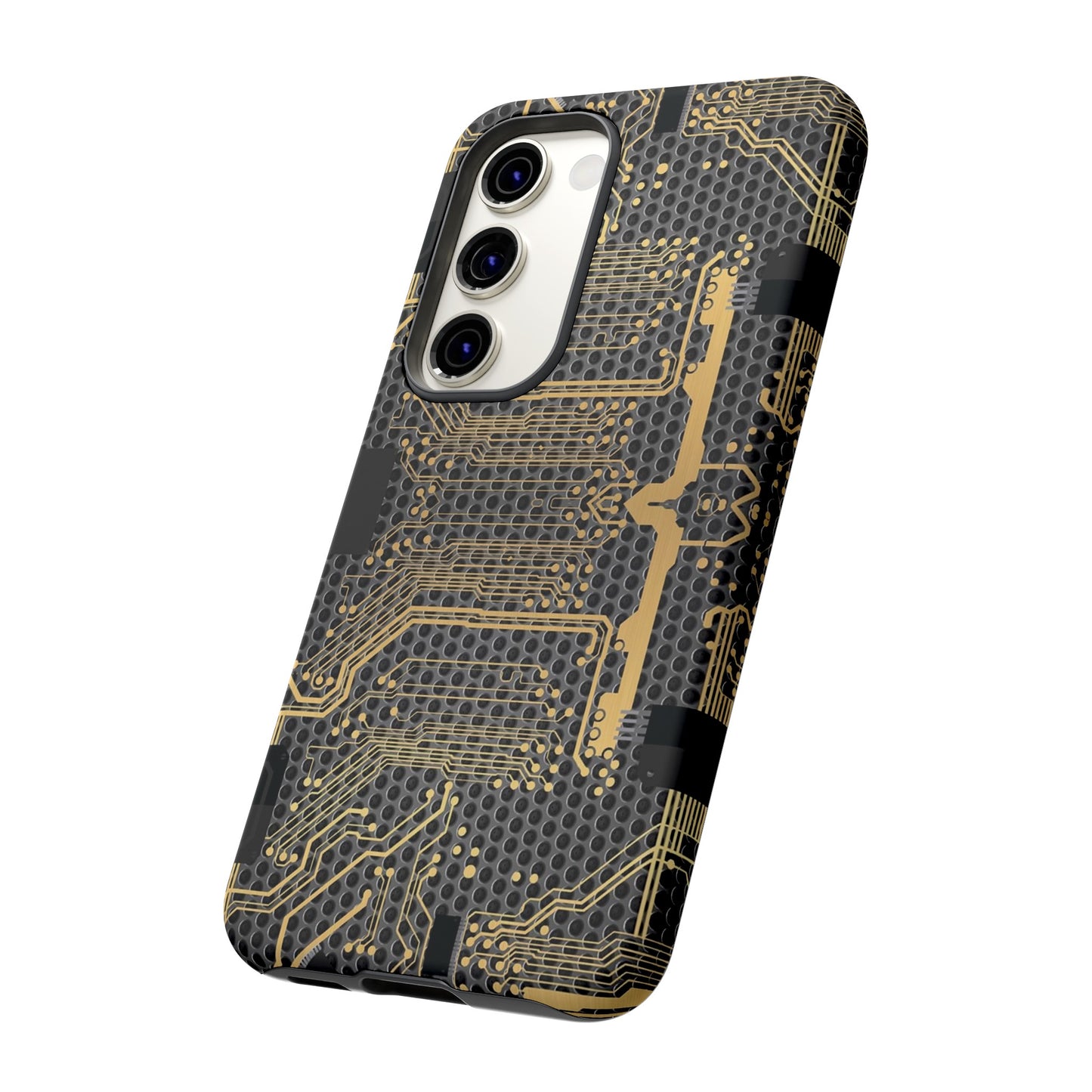 Golden Circuit Board Wallpaper Phone Case | iPhone 15 Plus/ Pro, 14, 13, 12| Google Pixel 7, Pro, 5| Samsung Galaxy S23 All Major Phone Models