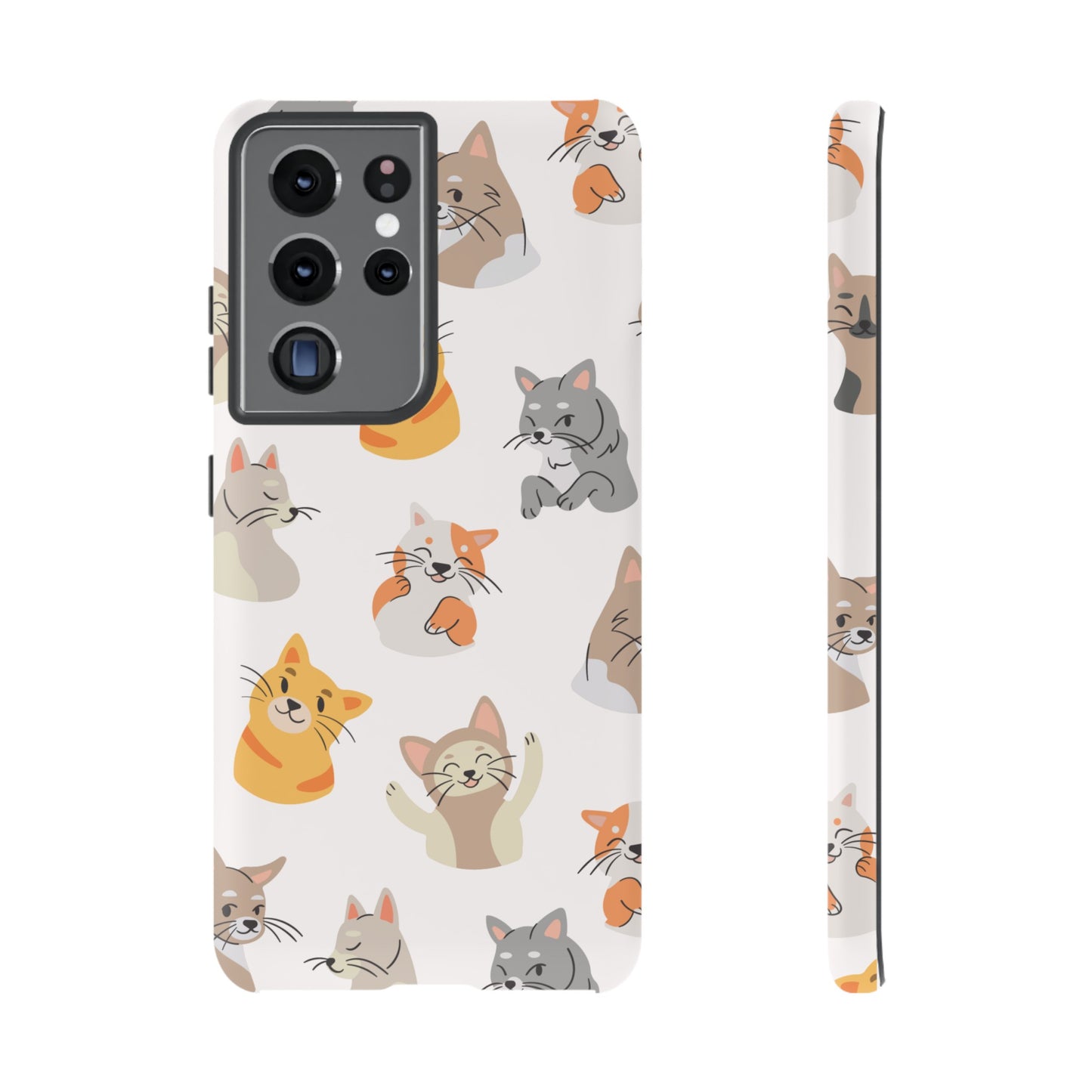 Adorable Cats Wallpaper Phone Case | iPhone 15 Plus/ Pro, 14, 13, 12| Google Pixel 7, Pro, 5| Samsung Galaxy S23 All Major Phone Models