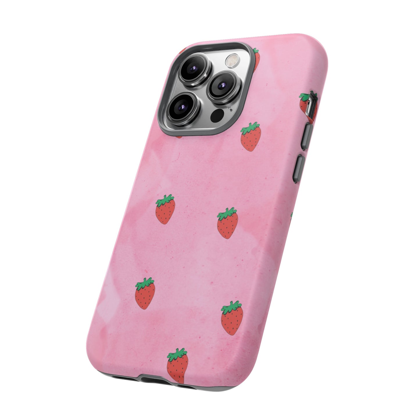 Strawberry Wallpaper Phone Case | iPhone 15 Plus/ Pro, 14, 13, 12| Google Pixel 7, Pro, 5| Samsung Galaxy S23 All Major Phone Models