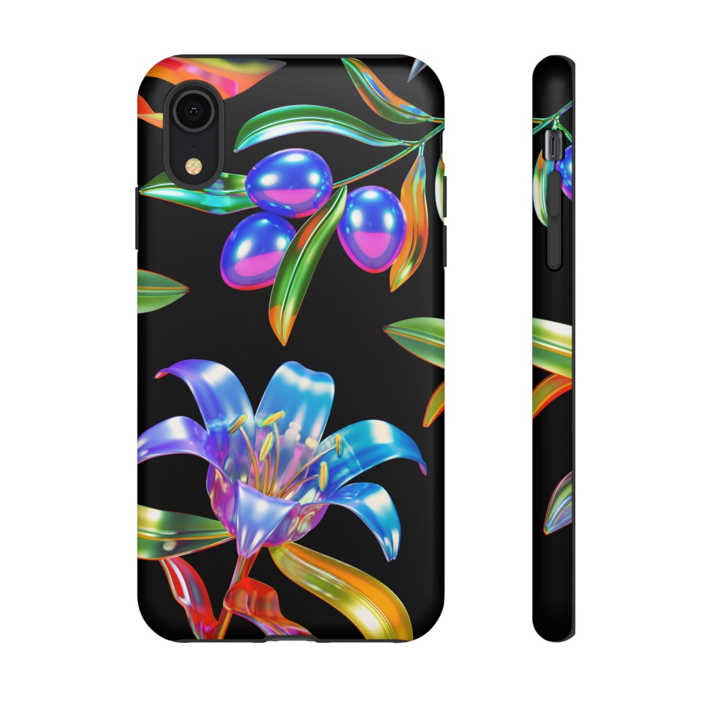 Metallic Flowers Phone Case | iPhone 15 Plus/ Pro, 14, 13, 12| Google Pixel 7, Pro, 5| Samsung Galaxy S23 All Major Phone Models