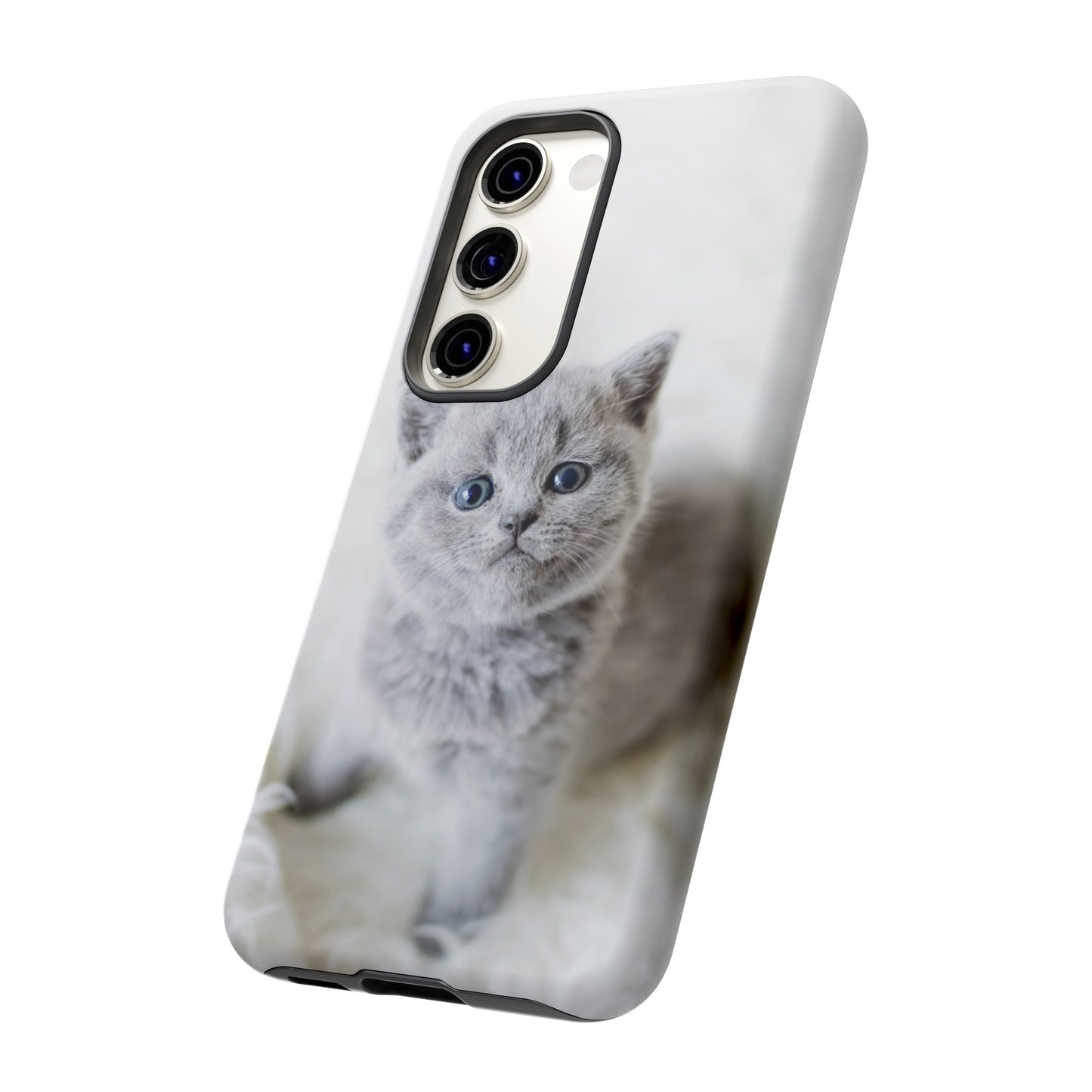 Grey Kitten Wallpaper Phone Case | iPhone 15 Plus/ Pro, 14, 13, 12| Google Pixel 7, Pro, 5| Samsung Galaxy S23 All Major Phone Models