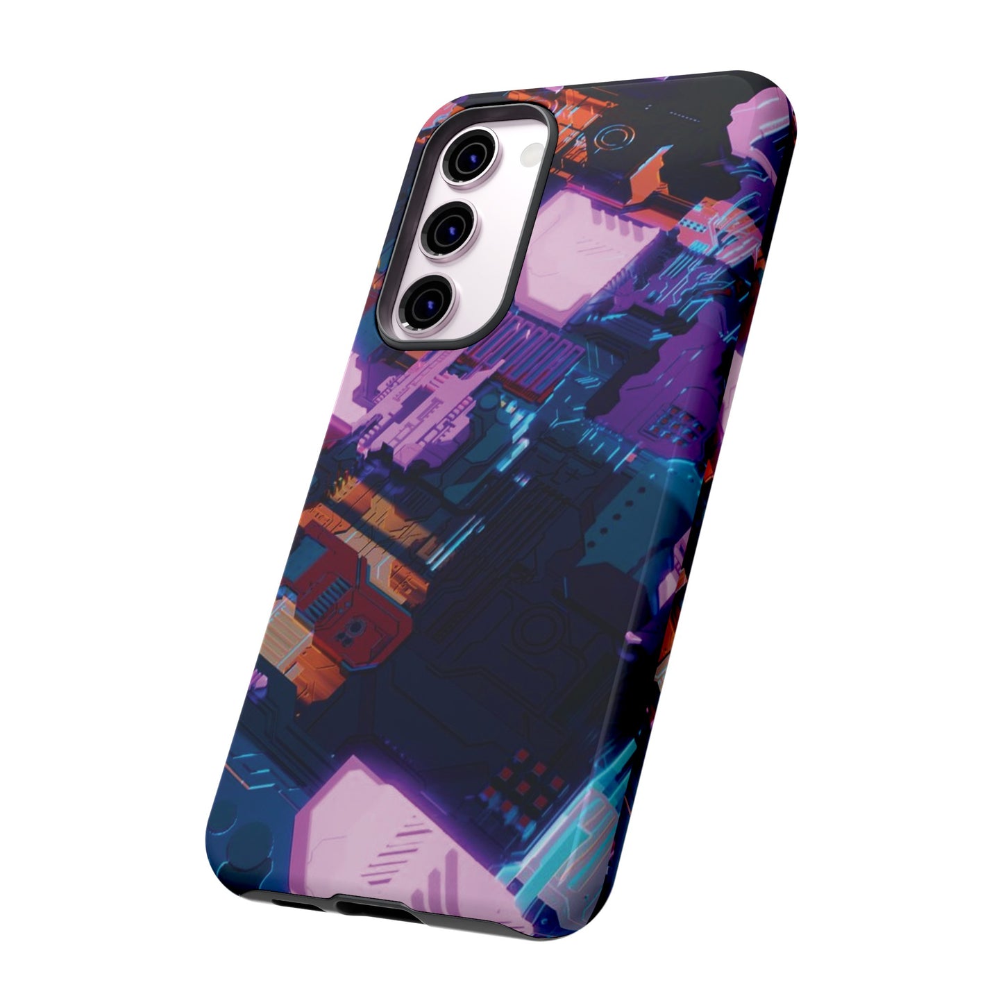 Purple Circuit Board Wallpaper Phone Case | iPhone 15 Plus/ Pro, 14, 13, 12| Google Pixel 7, Pro, 5| Samsung Galaxy S23 All Major Phone Models