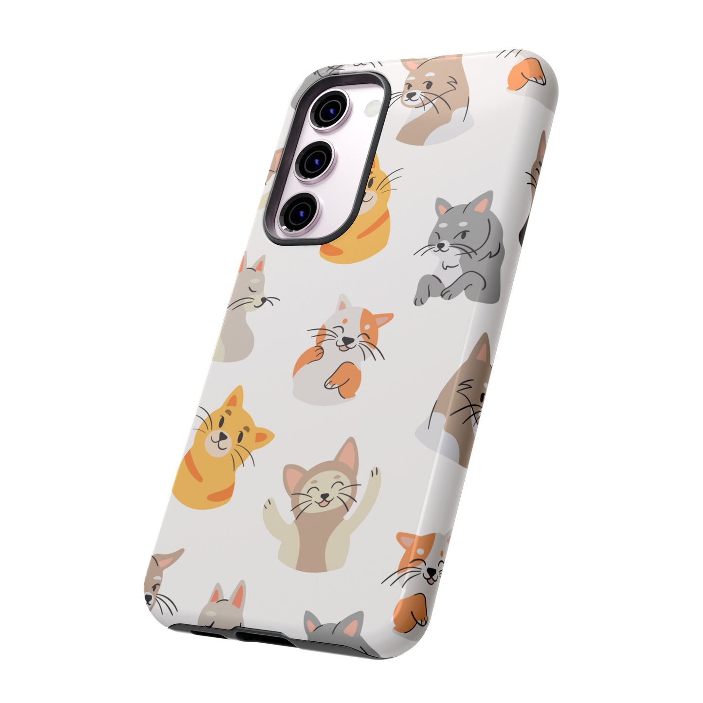 Adorable Cats Wallpaper Phone Case | iPhone 15 Plus/ Pro, 14, 13, 12| Google Pixel 7, Pro, 5| Samsung Galaxy S23 All Major Phone Models