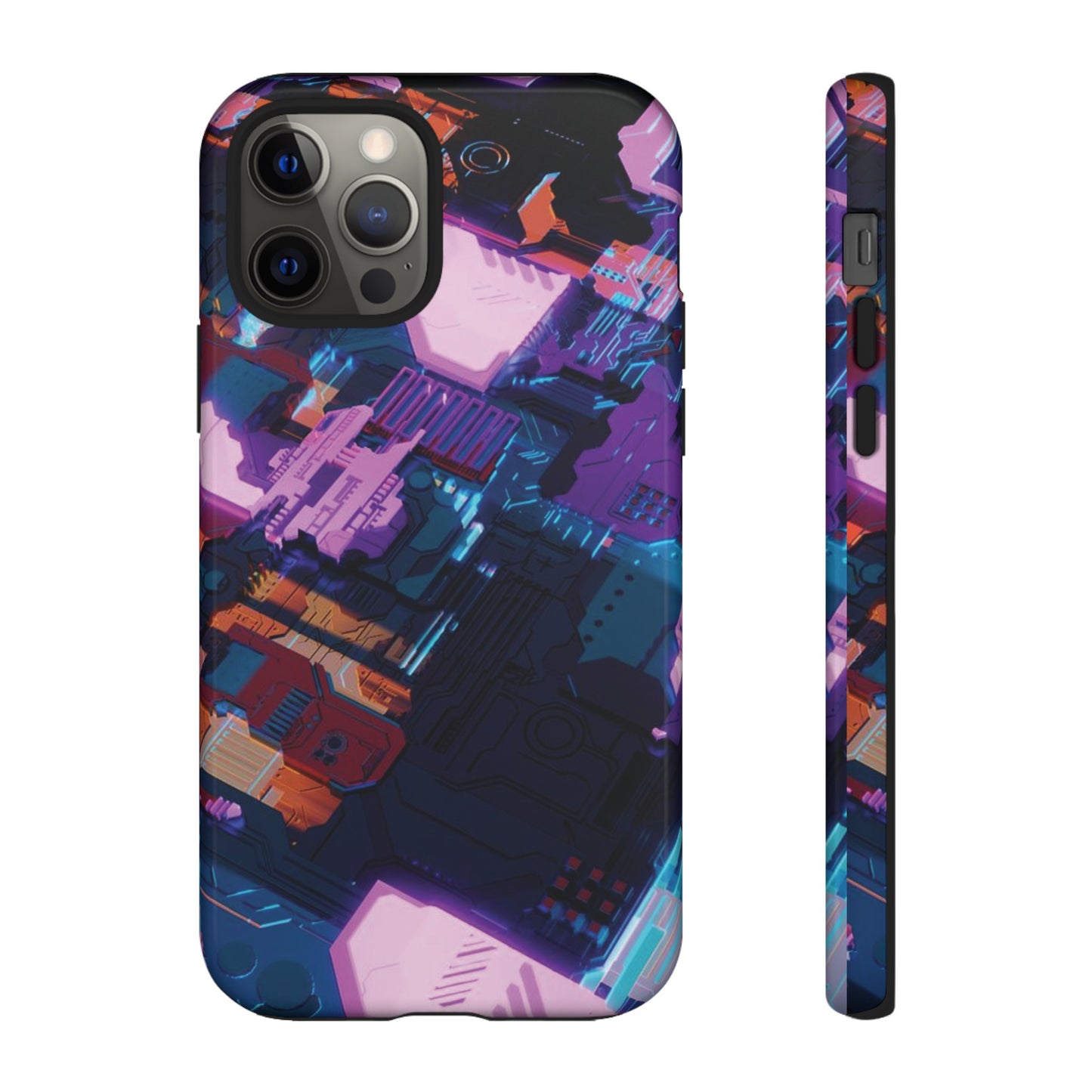 Purple Circuit Board Wallpaper Phone Case | iPhone 15 Plus/ Pro, 14, 13, 12| Google Pixel 7, Pro, 5| Samsung Galaxy S23 All Major Phone Models