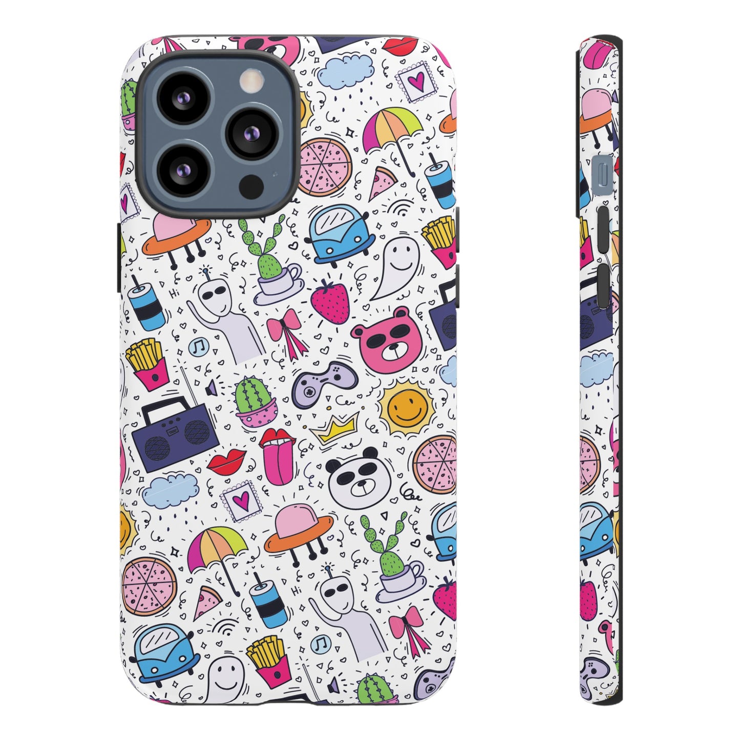 Cartoon Collage Phone Case | iPhone 15 Plus/ Pro, 14, 13, 12| Google Pixel 7, Pro, 5| Samsung Galaxy S23 All Major Phone Models