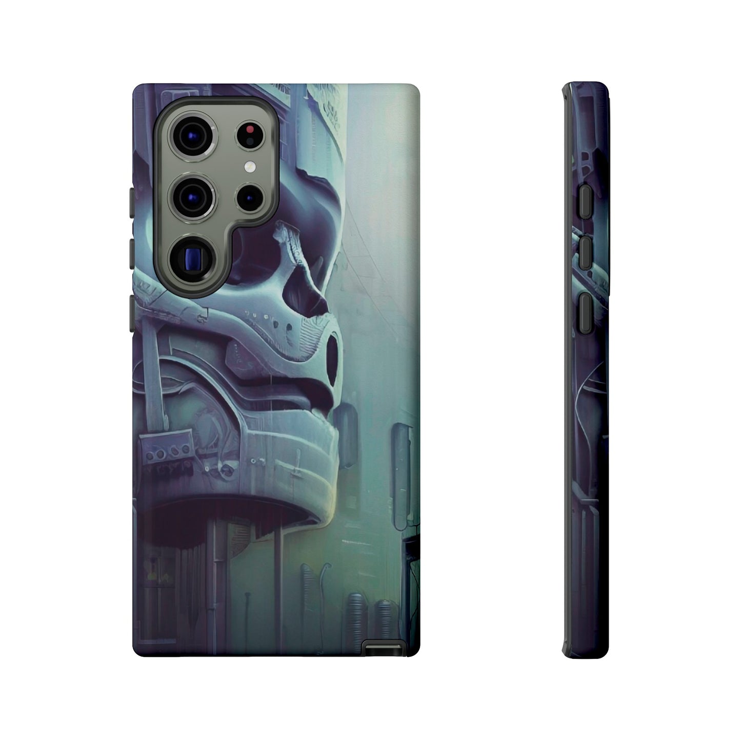 Sci-Fi Skull Wallpaper Phone Case | iPhone 15 Plus/ Pro, 14, 13, 12| Google Pixel 7, Pro, 5| Samsung Galaxy S23 All Major Phone Models