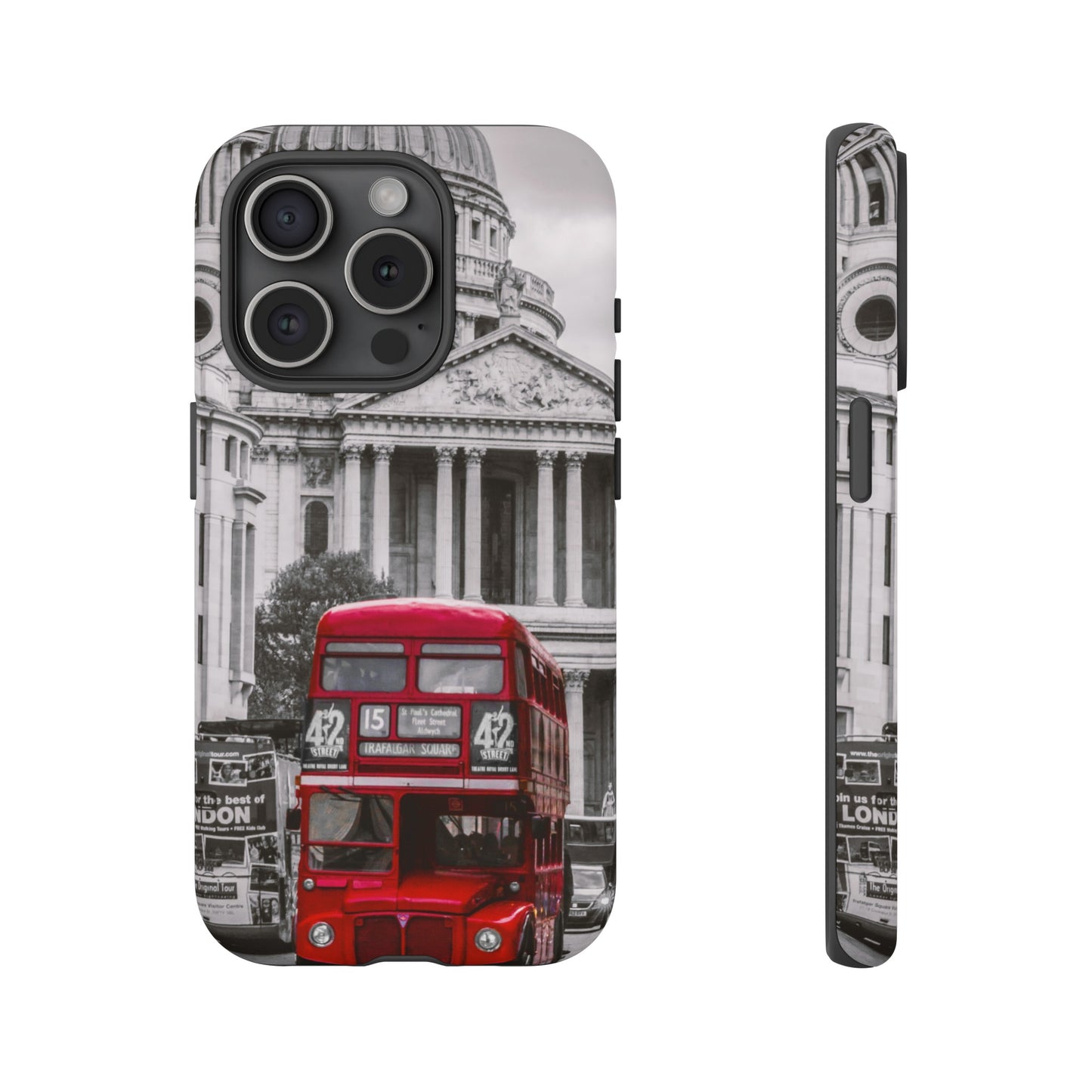 London Bus Wallpaper Phone Case | iPhone 15 Plus/ Pro, 14, 13, 12| Google Pixel 7, Pro, 5| Samsung Galaxy S23 All Major Phone Models