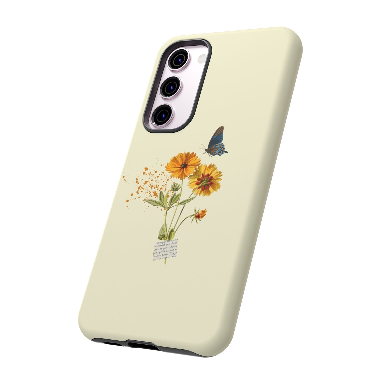 Butterfly Sunflowers Phone Case | iPhone 15 Plus/ Pro, 14, 13, 12| Google Pixel 7, Pro, 5| Samsung Galaxy S23 All Major Phone Models