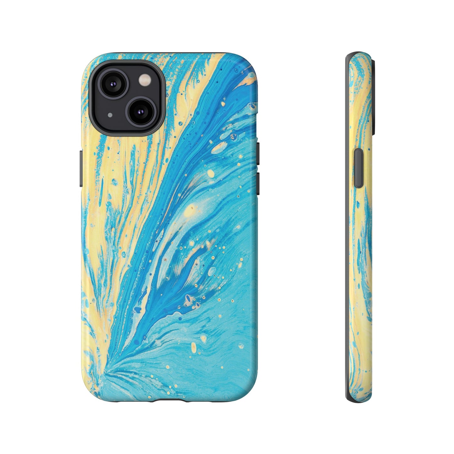 Fan of Yellow & Blue Paint Phone Case | iPhone 15 Plus/ Pro, 14, 13, 12| Google Pixel 7, Pro, 5| Samsung Galaxy S23 All Major Phone Models