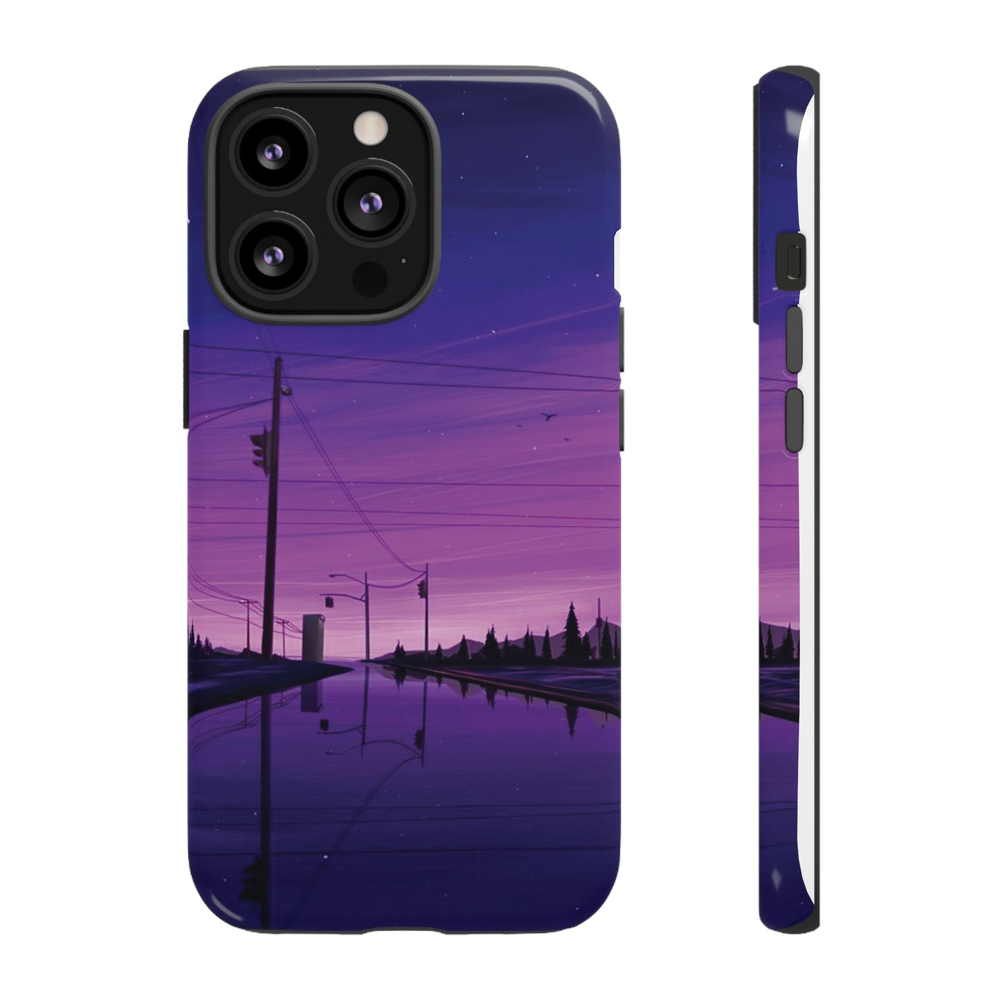 Purple Night Sky Wallpaper Phone Case | iPhone 15 Plus/ Pro, 14, 13, 12| Google Pixel 7, Pro, 5| Samsung Galaxy S23 All Major Phone Models