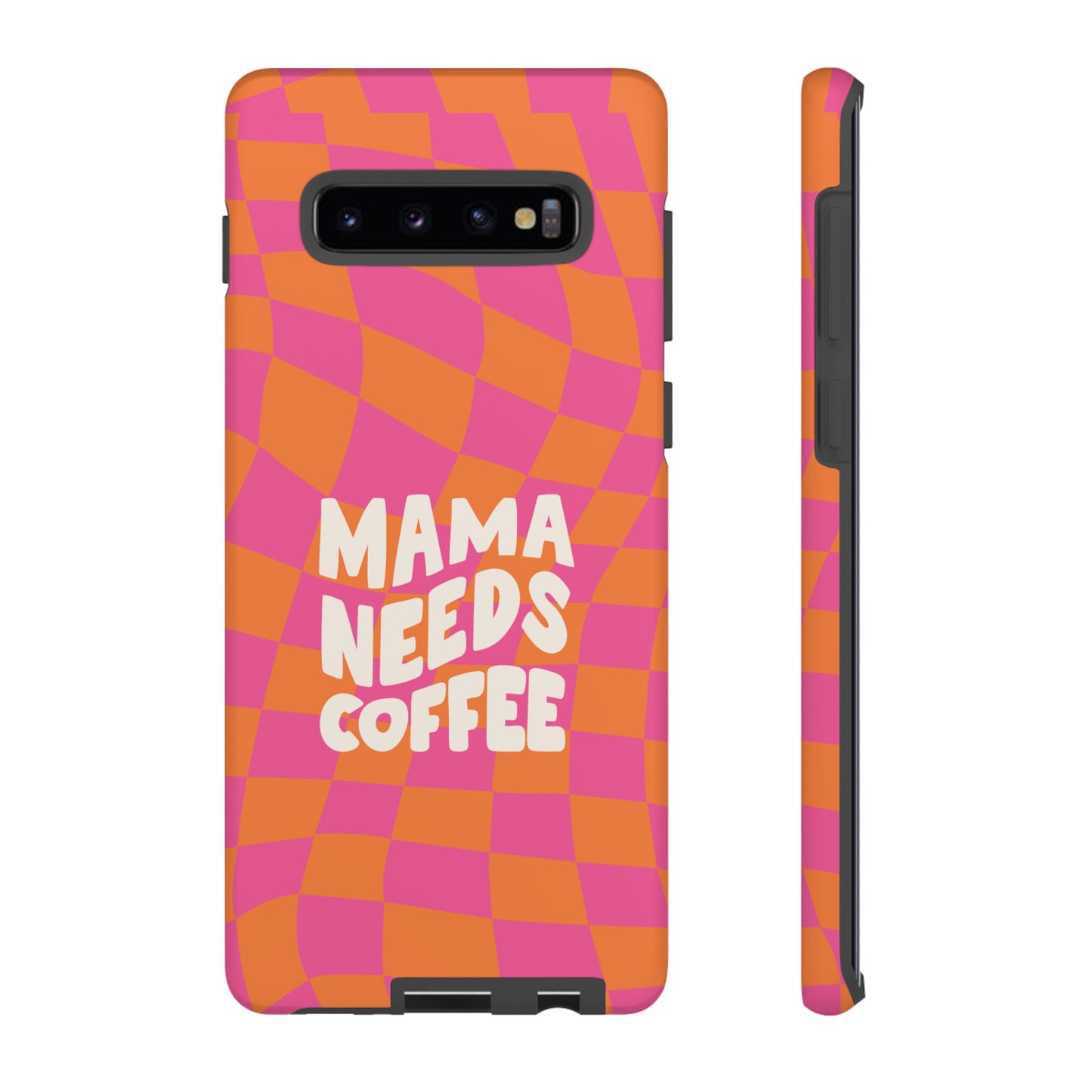 Mama Needs Coffee Wallpaper Phone Case | iPhone 15 Plus/ Pro, 14, 13, 12| Google Pixel 7, Pro, 5| Samsung Galaxy S23 All Major Phone Models