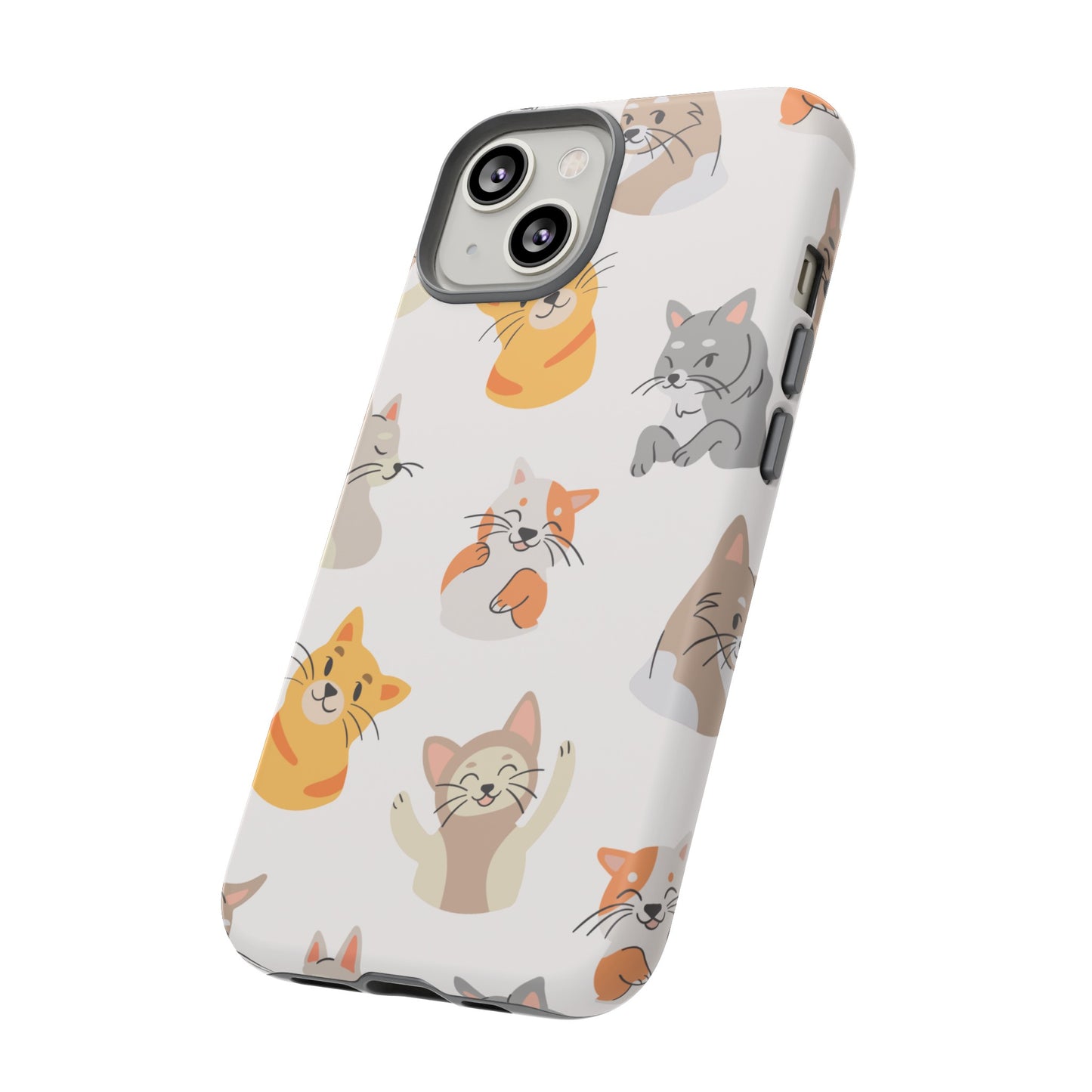 Adorable Cats Wallpaper Phone Case | iPhone 15 Plus/ Pro, 14, 13, 12| Google Pixel 7, Pro, 5| Samsung Galaxy S23 All Major Phone Models