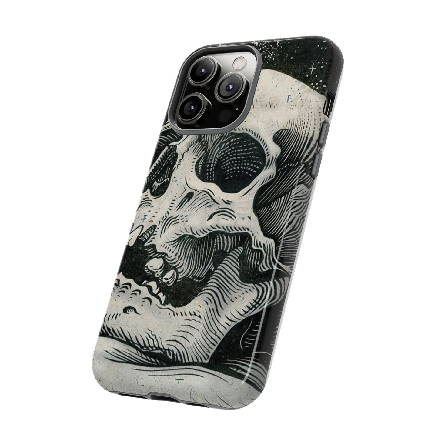 Skull Wallpaper Phone Case | iPhone 15 Plus/ Pro, 14, 13, 12| Google Pixel 7, Pro, 5| Samsung Galaxy S23 All Major Phone Models