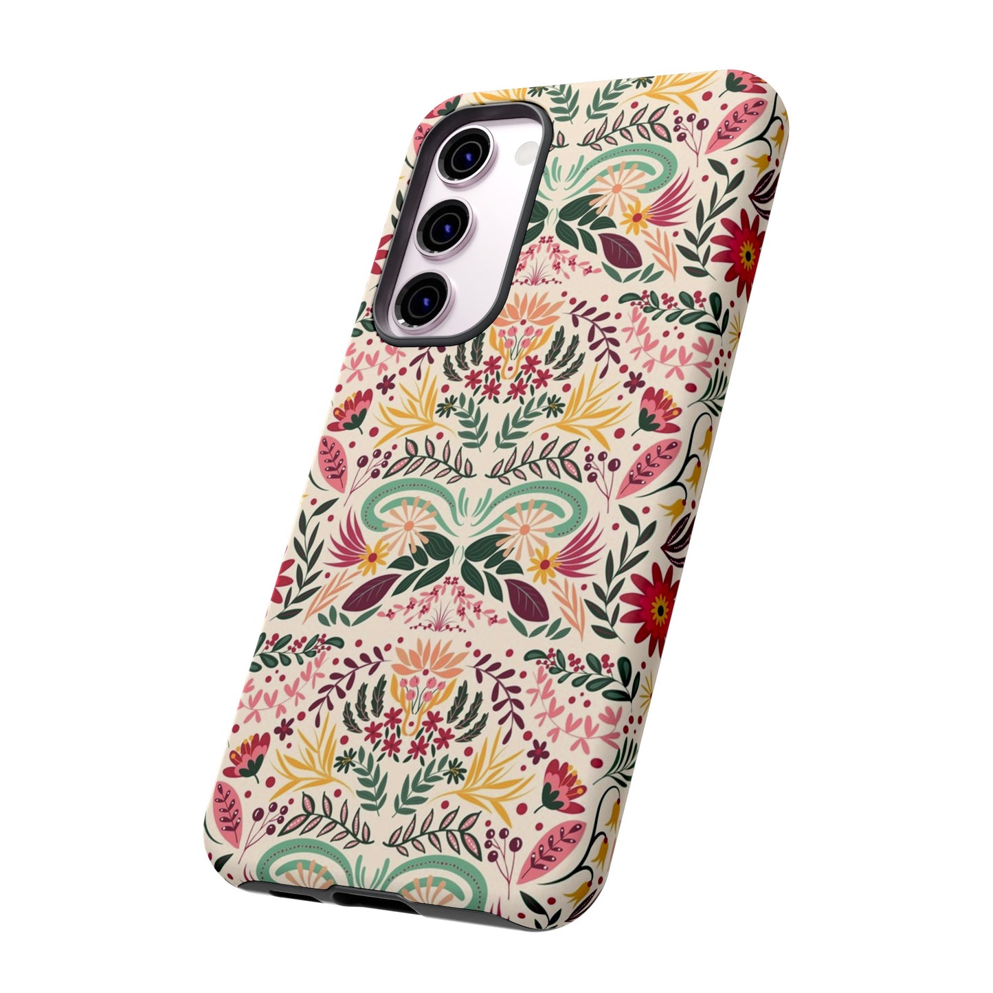 Bright Floral Wallpaper Phone Case | iPhone 15 Plus/ Pro, 14, 13, 12| Google Pixel 7, Pro, 5| Samsung Galaxy S23 All Major Phone Models